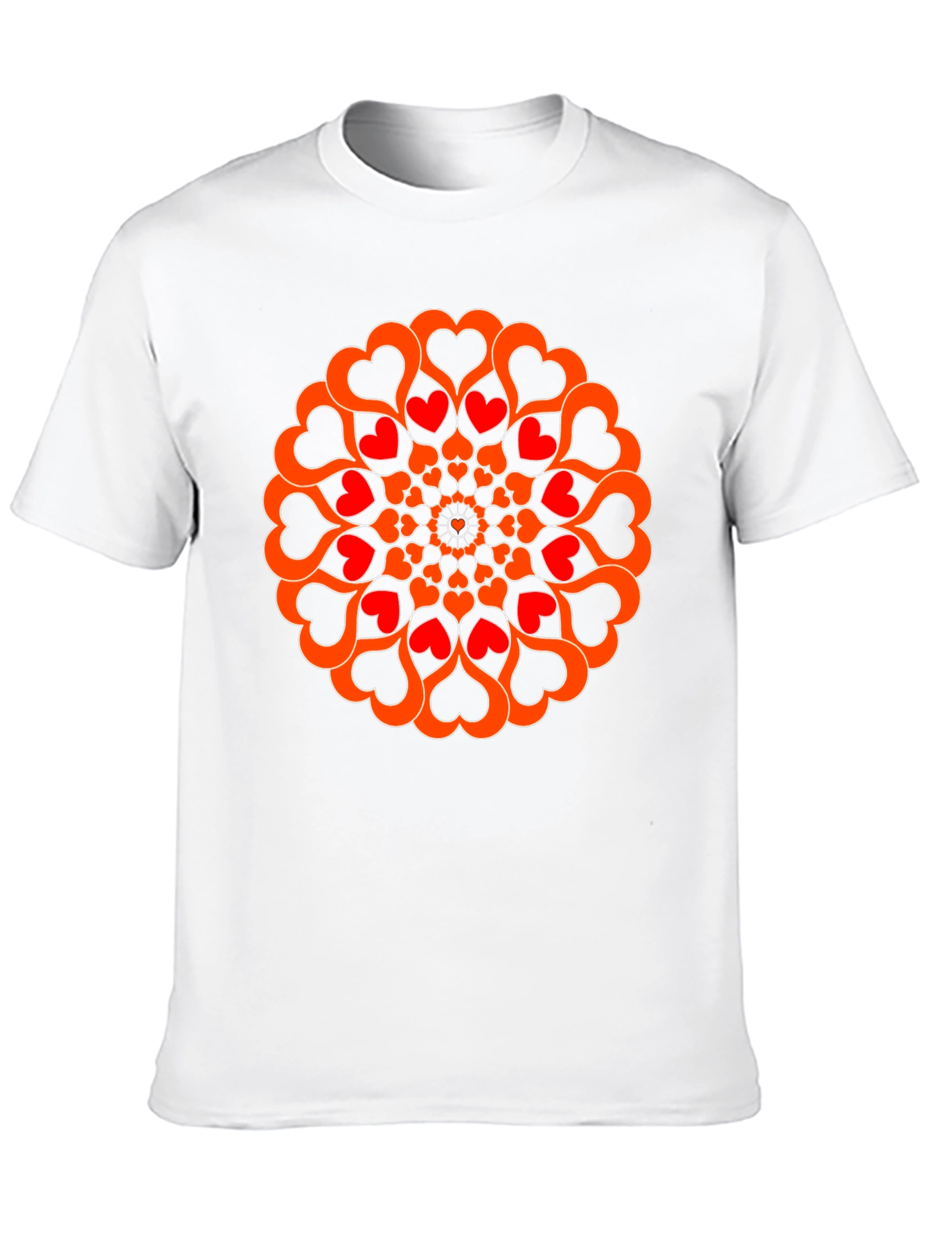 Heart Mandala Graphic Tee - Black