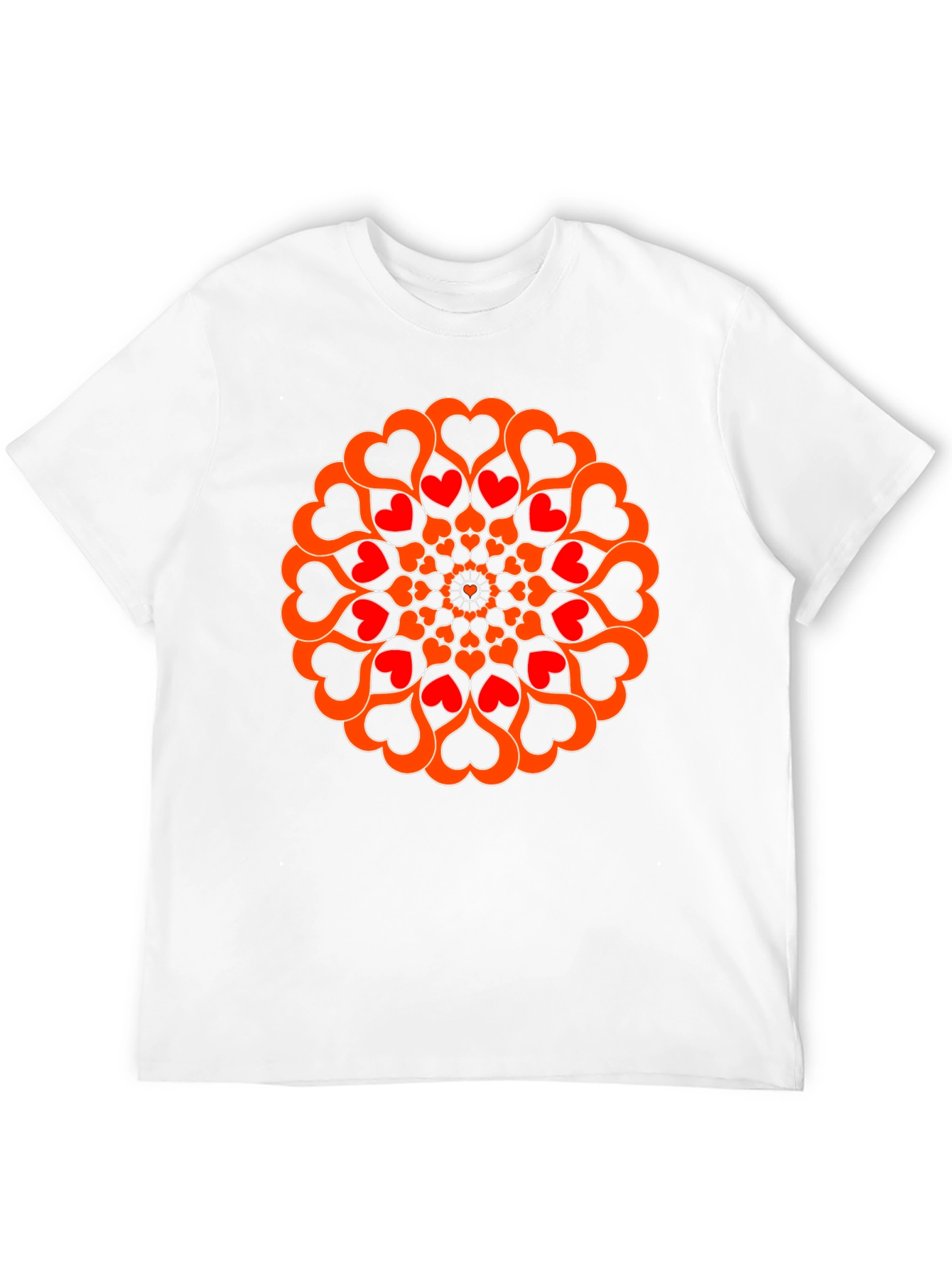 Heart Mandala Graphic Tee - Black