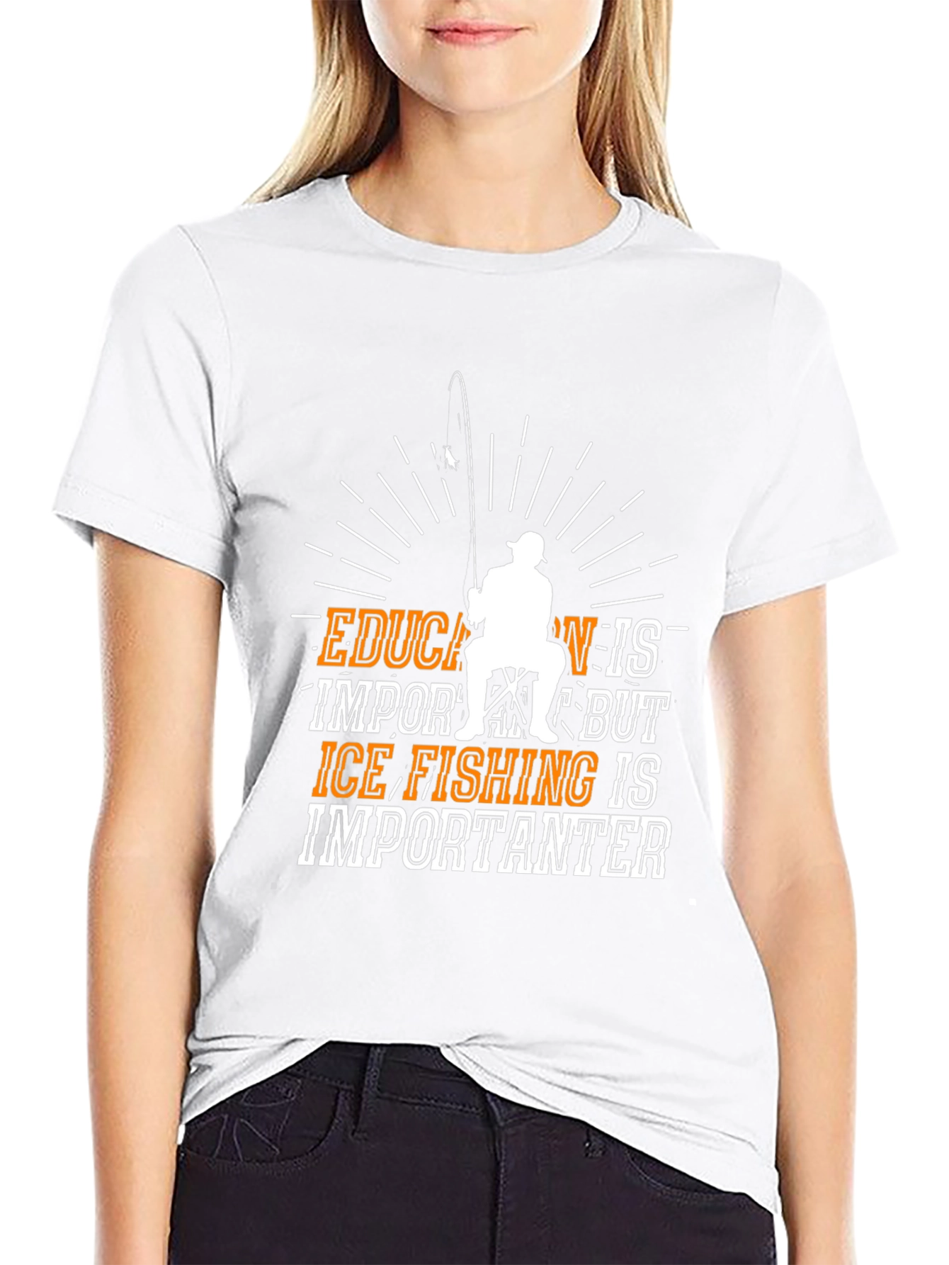 Ice Fishing is Importanter Funny T-Shirt