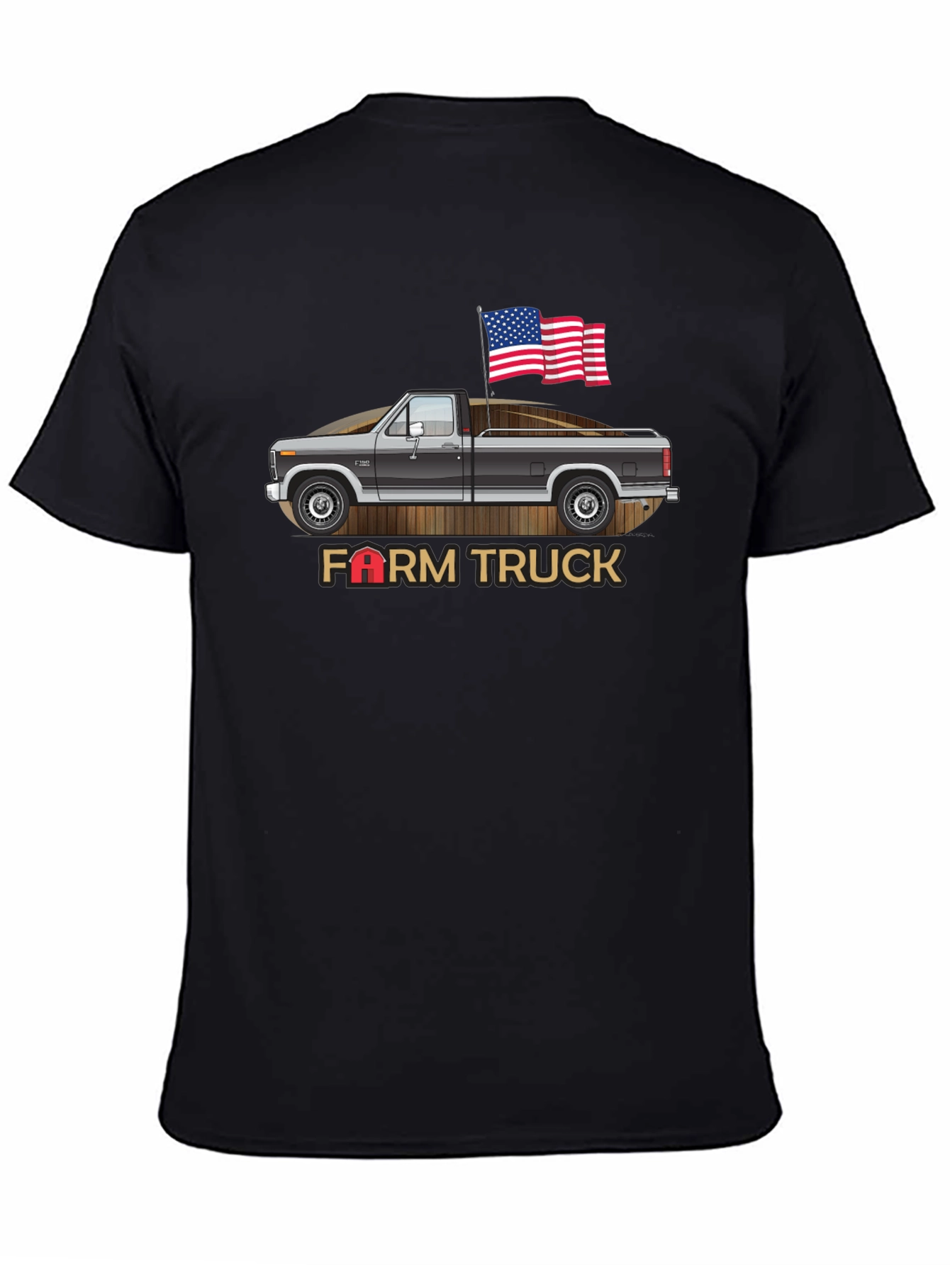 Farm Truck American Flag Graphic Tee