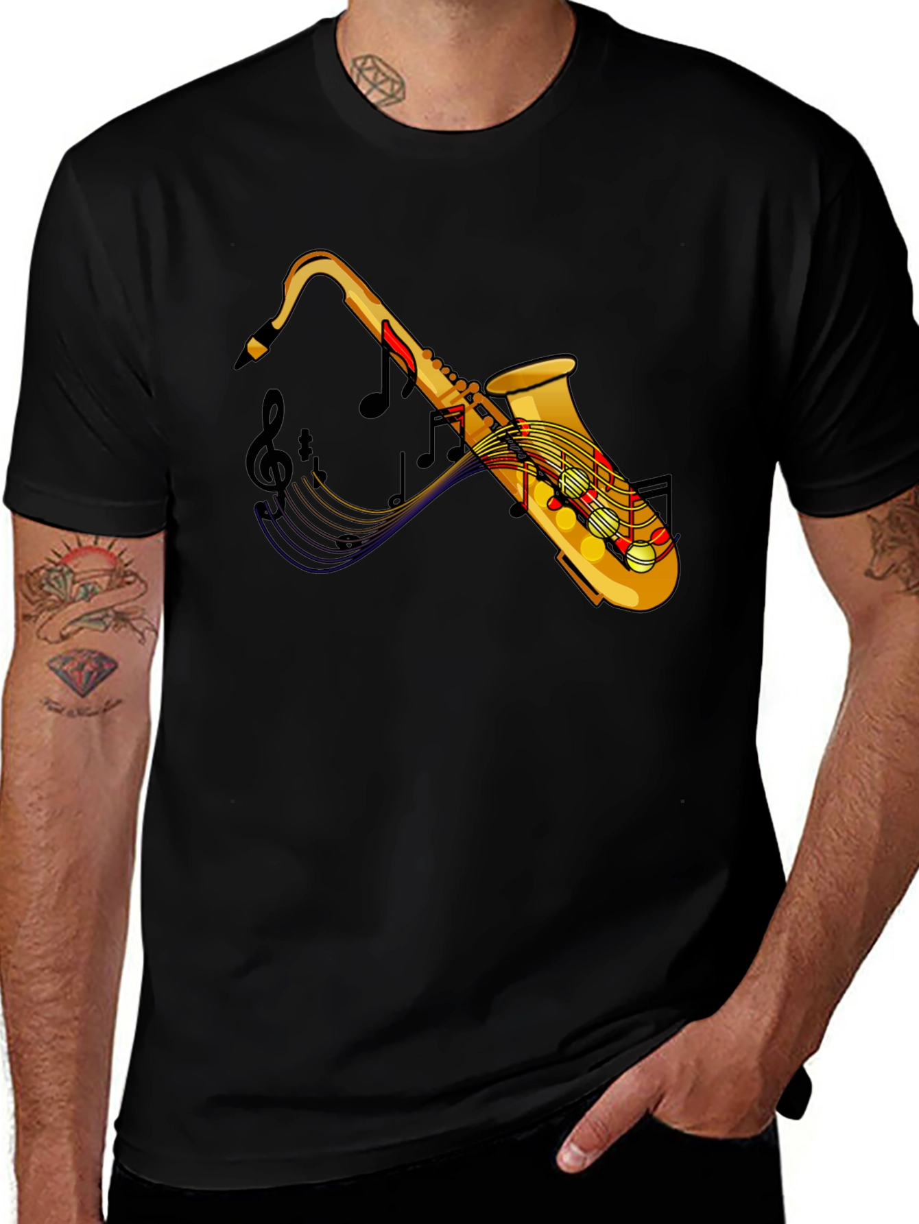 Saxophone Music T-Shirt: Stylish & Unique