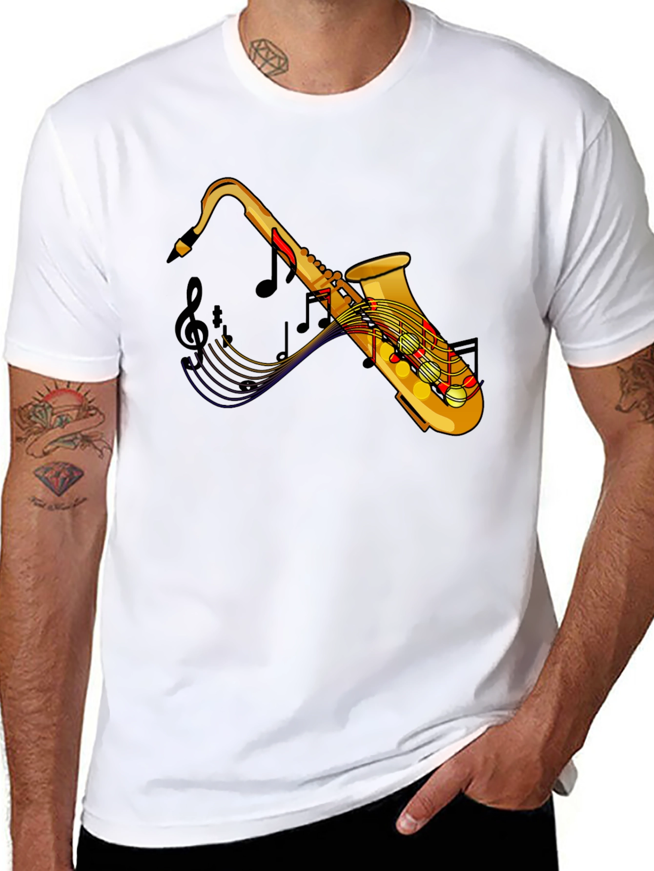 Saxophone Music T-Shirt: Stylish & Unique