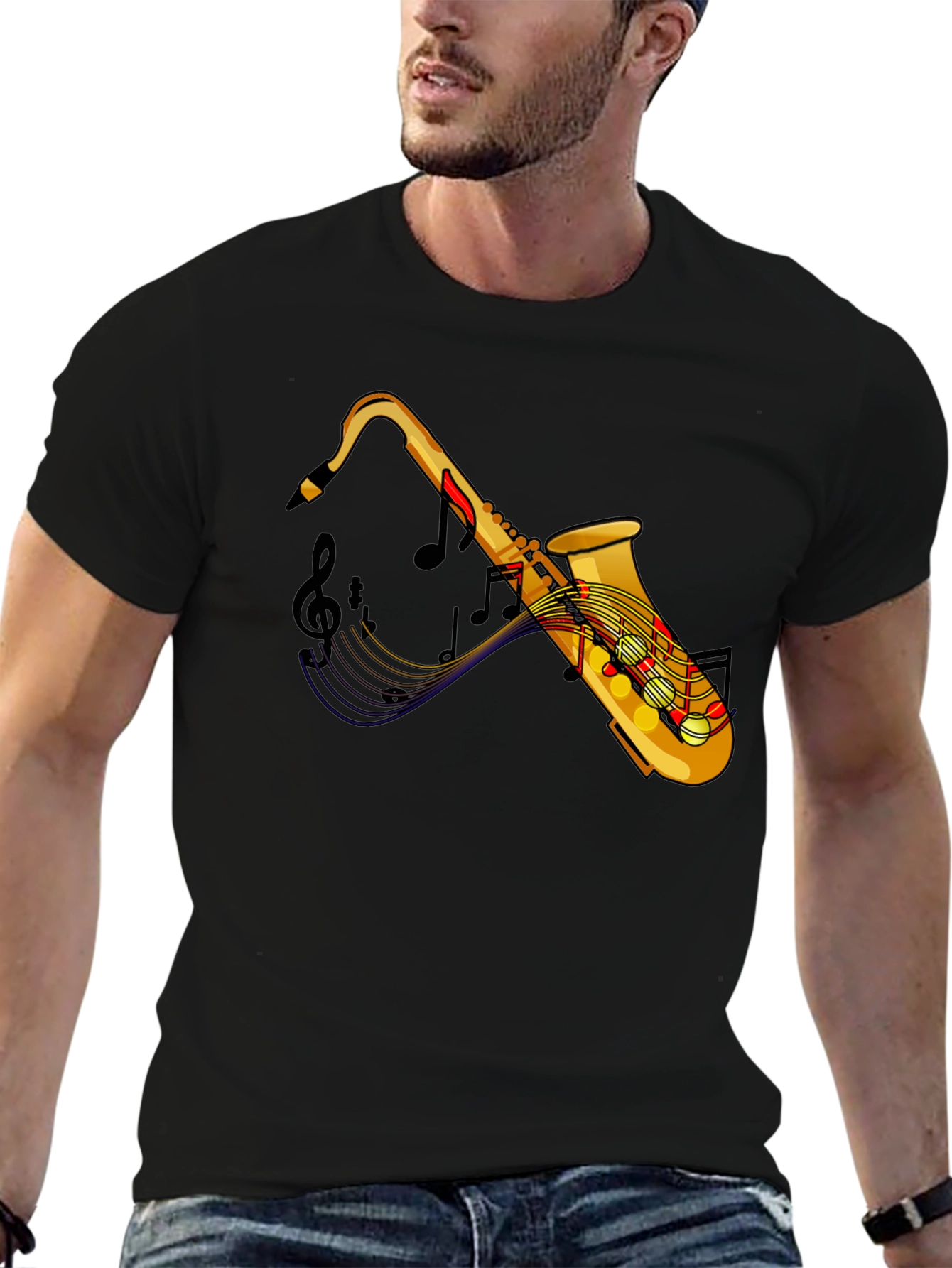 Saxophone Music T-Shirt: Stylish & Unique