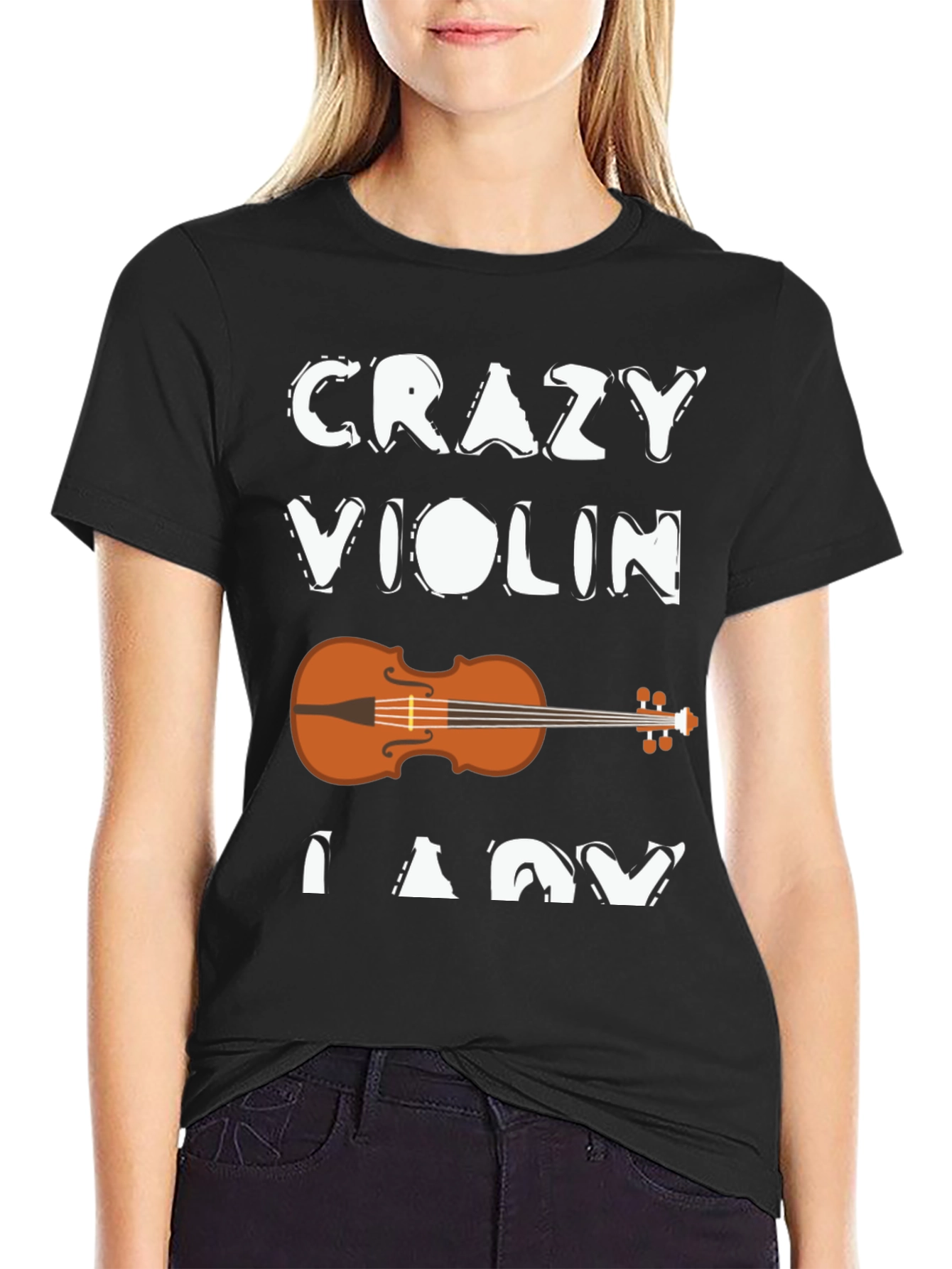 Crazy Violin Lady T-Shirt
