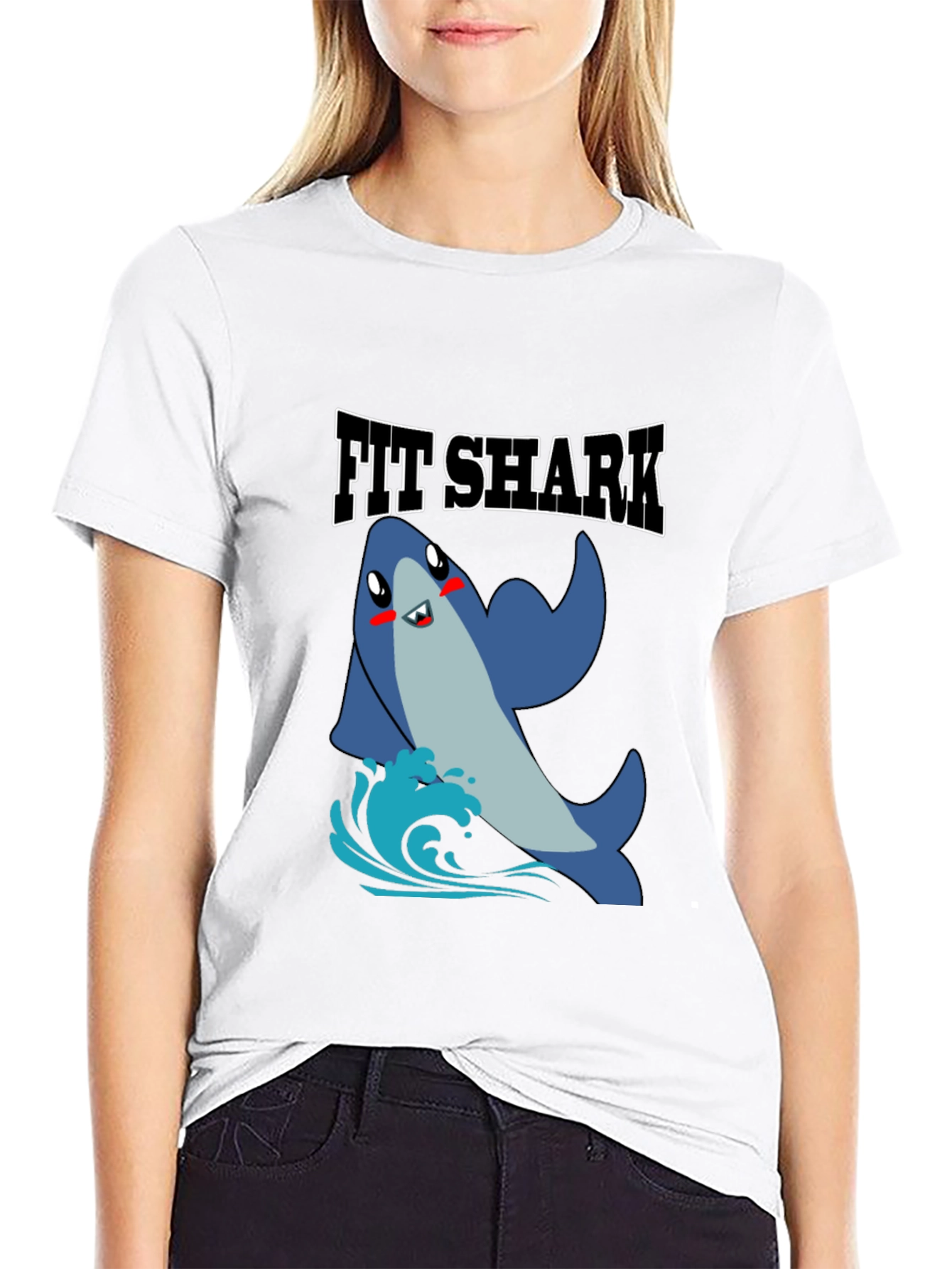 Fit Shark Graphic Tee - Mens Black T-Shirt