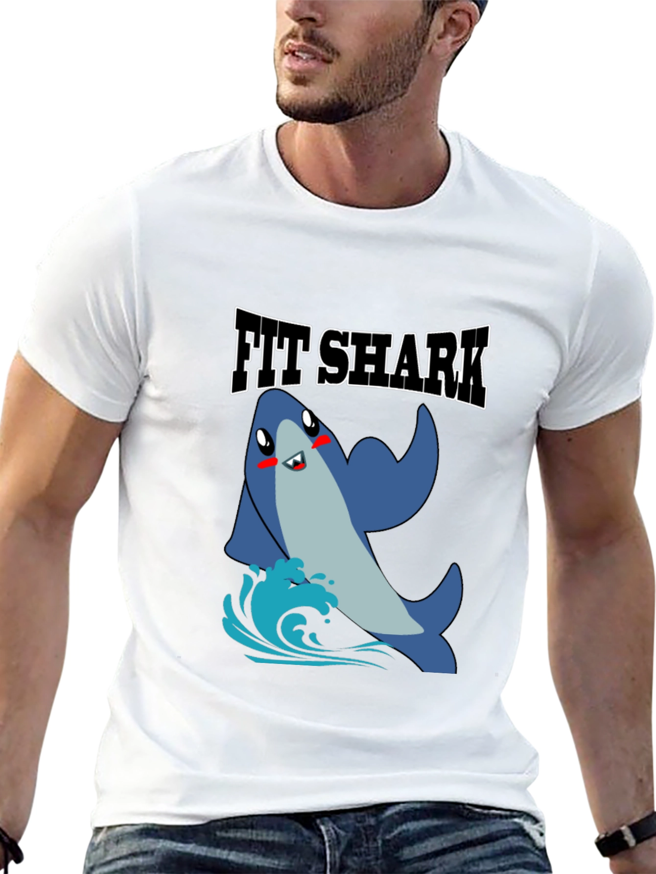 Fit Shark Graphic Tee - Mens Black T-Shirt