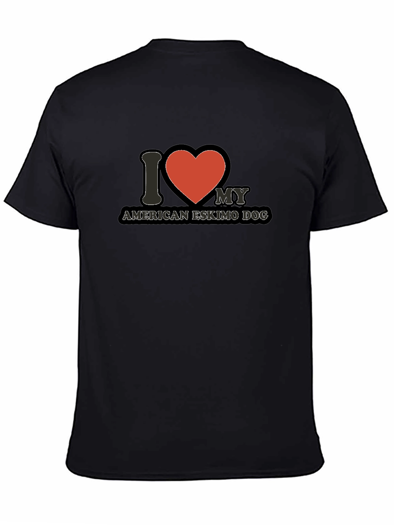 I Love My American Eskimo Dog Black T-Shirt