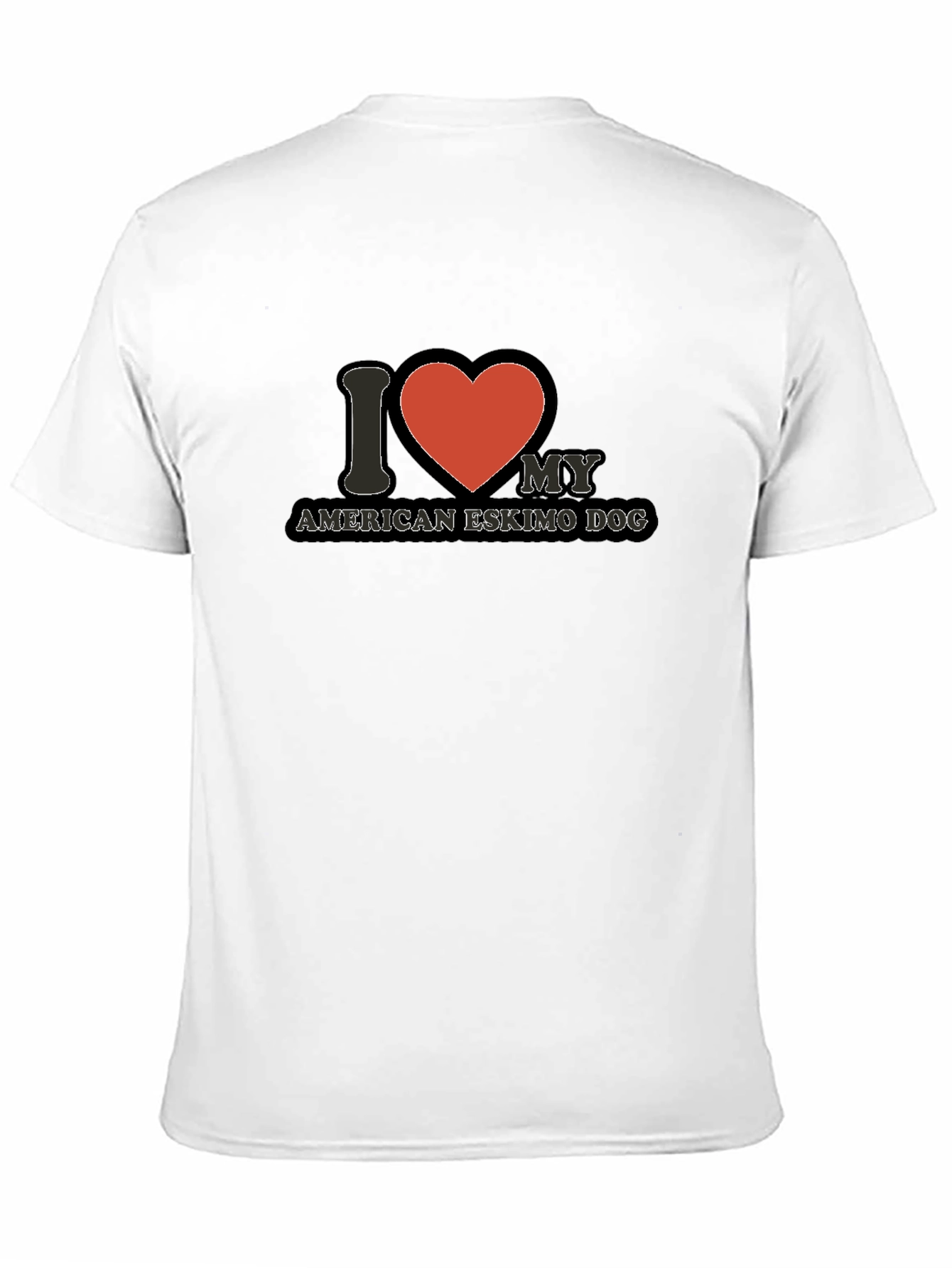 I Love My American Eskimo Dog Black T-Shirt