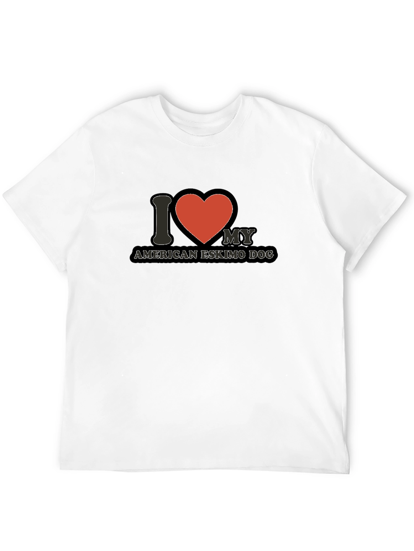 I Love My American Eskimo Dog Black T-Shirt