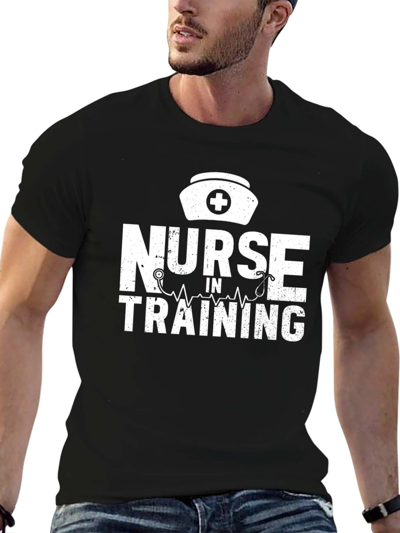 Nurse in Training Graphic T-Shirt Black