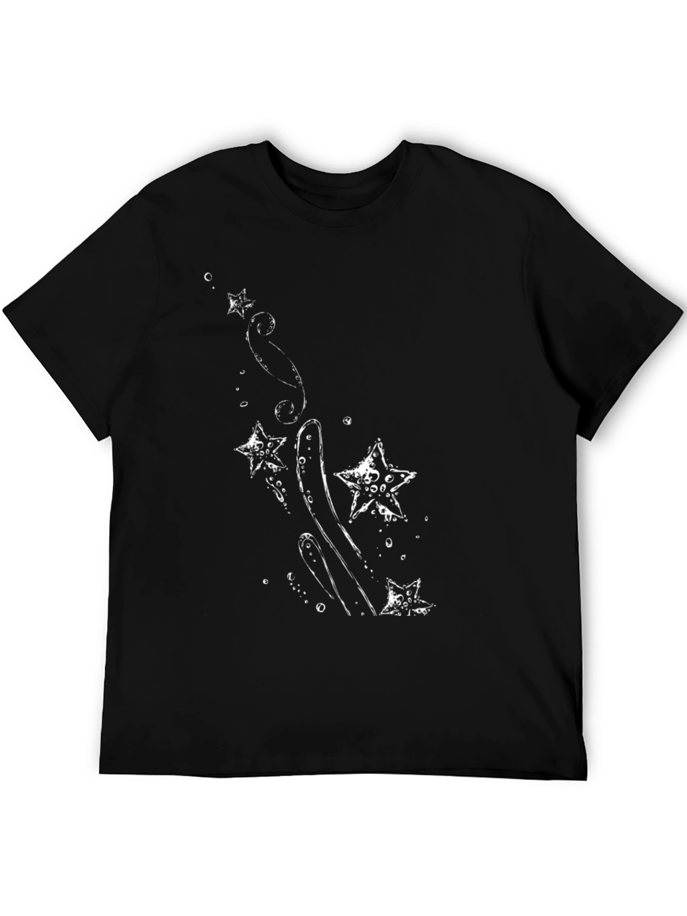 Black T-Shirt with Starfish Graphic