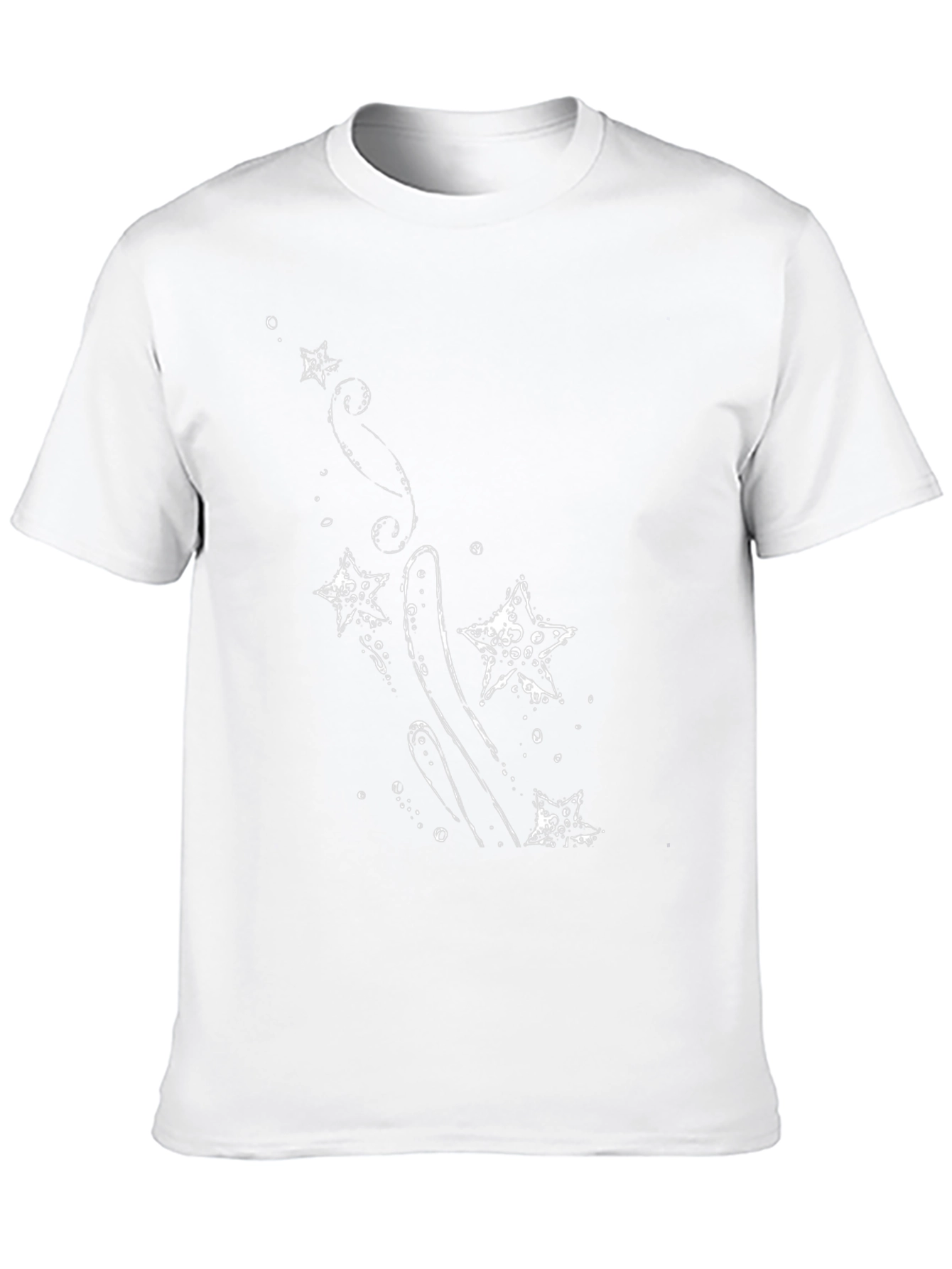 Black T-Shirt with Starfish Graphic