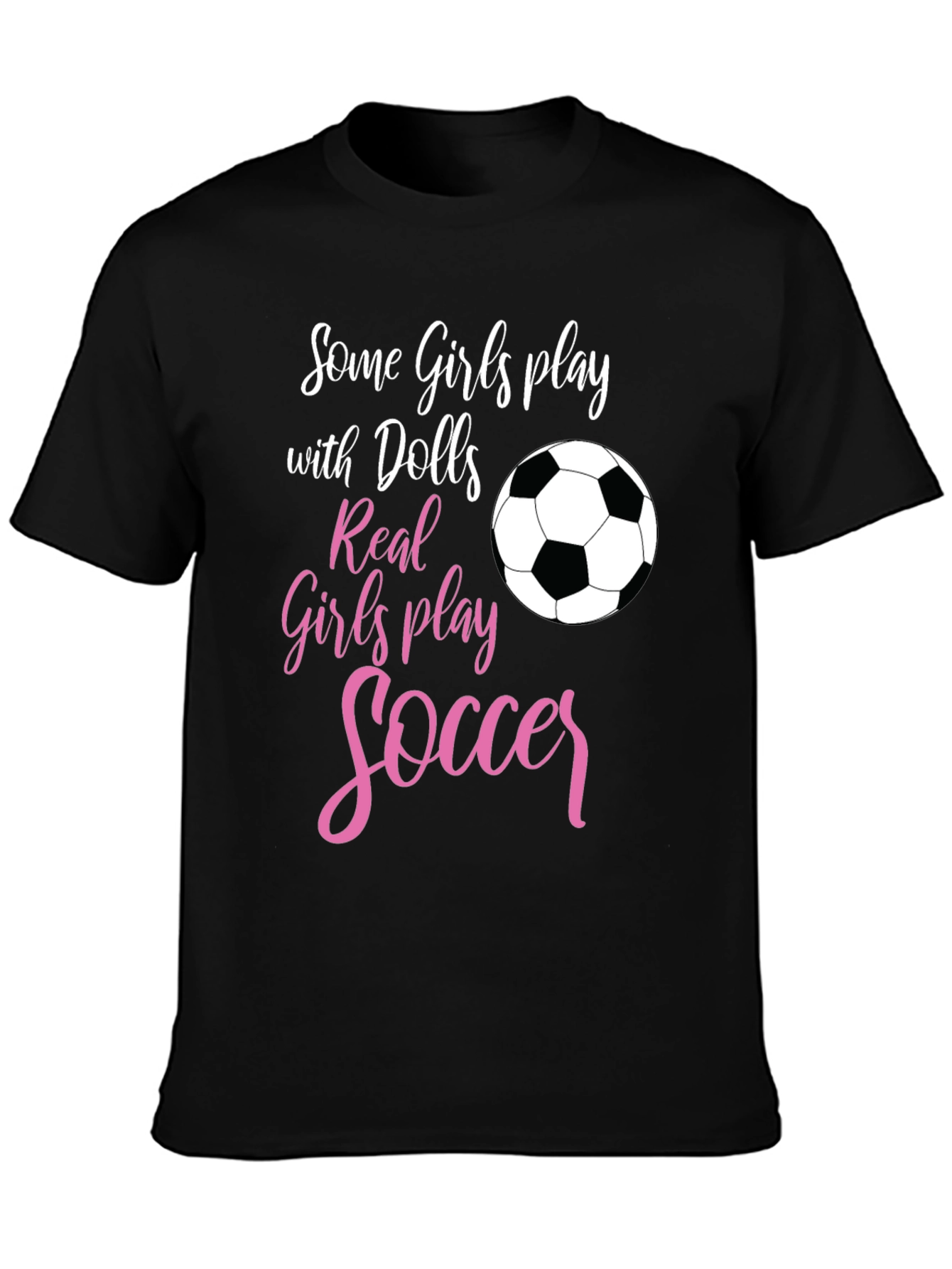 Girls Soccer T-Shirt: Dolls vs Soccer