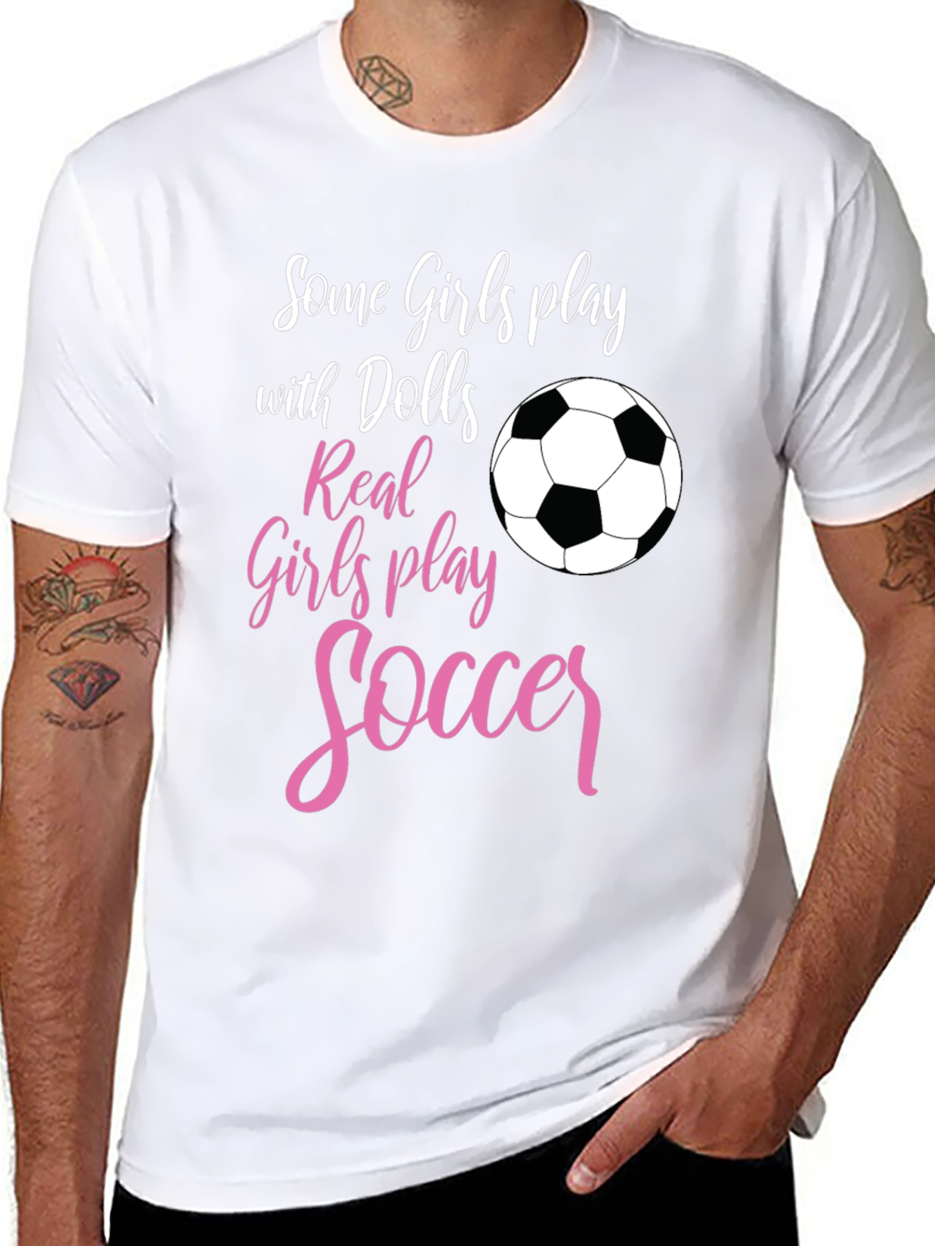 Girls Soccer T-Shirt: Dolls vs Soccer