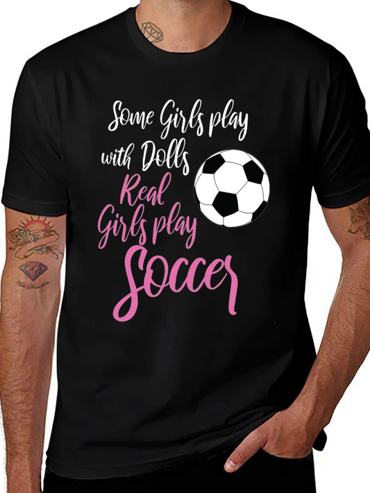 Girls Soccer T-Shirt: Dolls vs Soccer