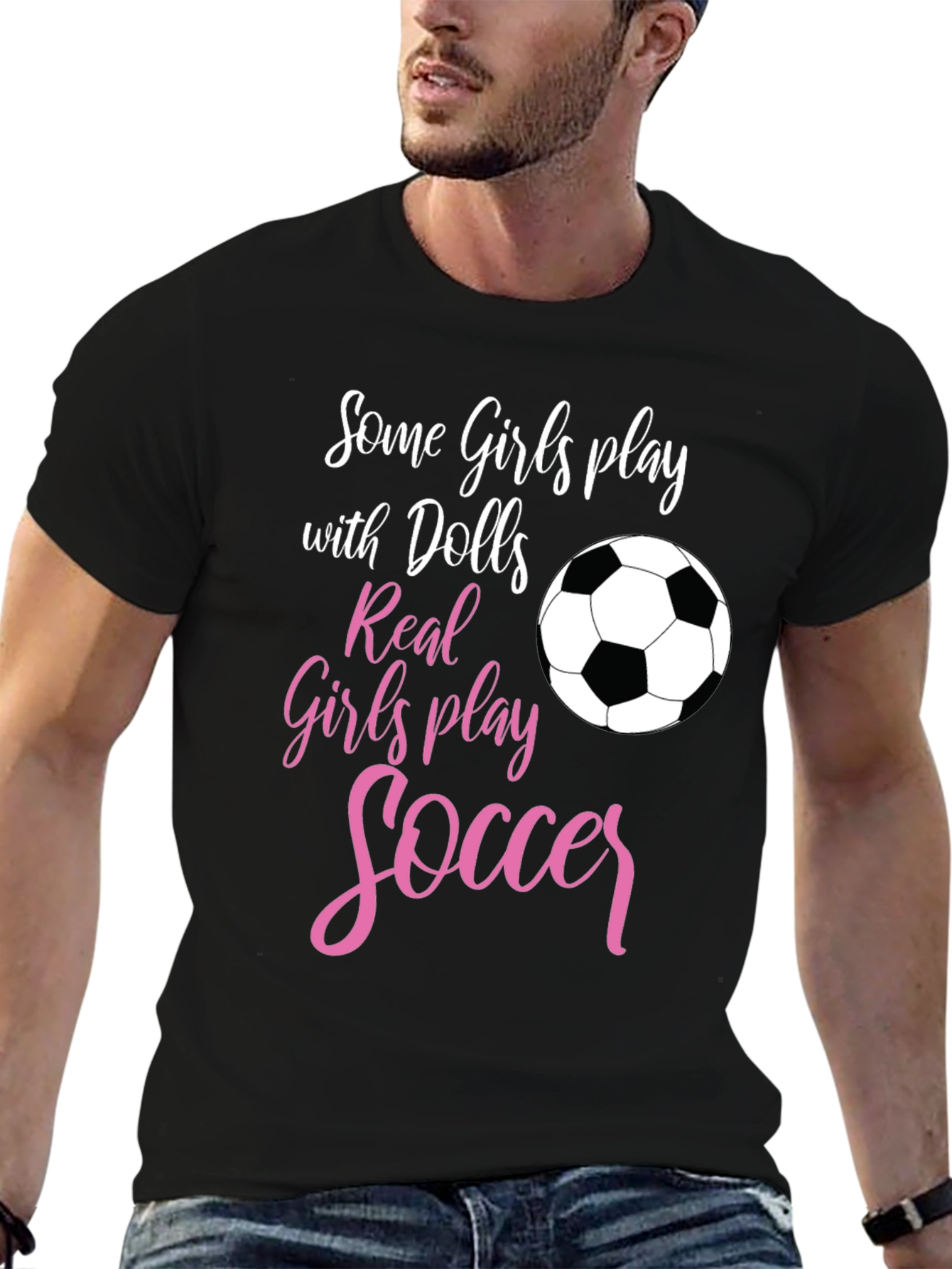 Girls Soccer T-Shirt: Dolls vs Soccer