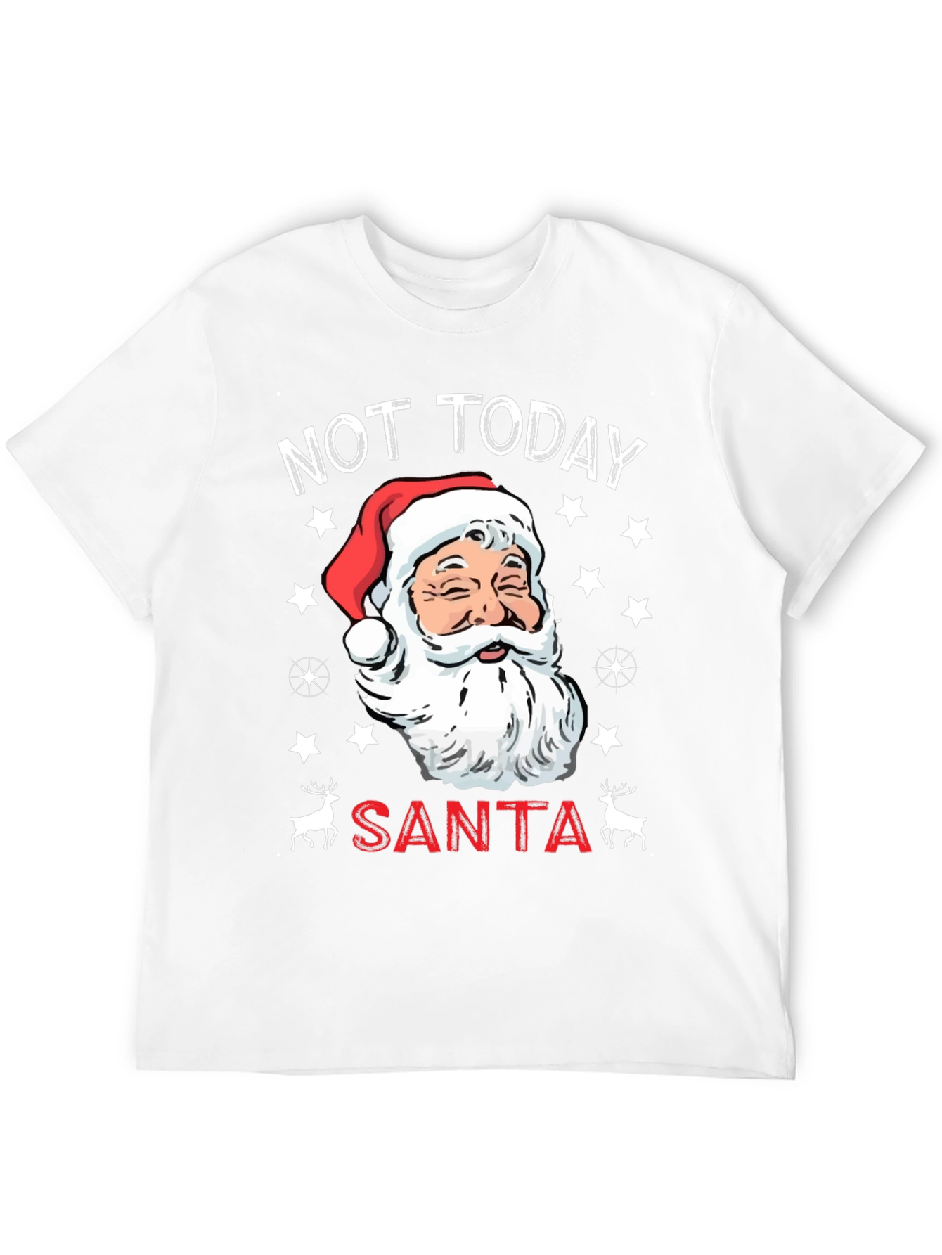 Not Today Santa Christmas Graphic Tee
