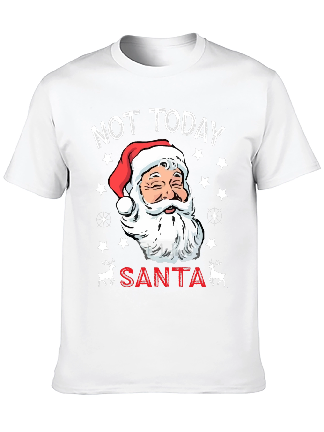 Not Today Santa Christmas Graphic Tee