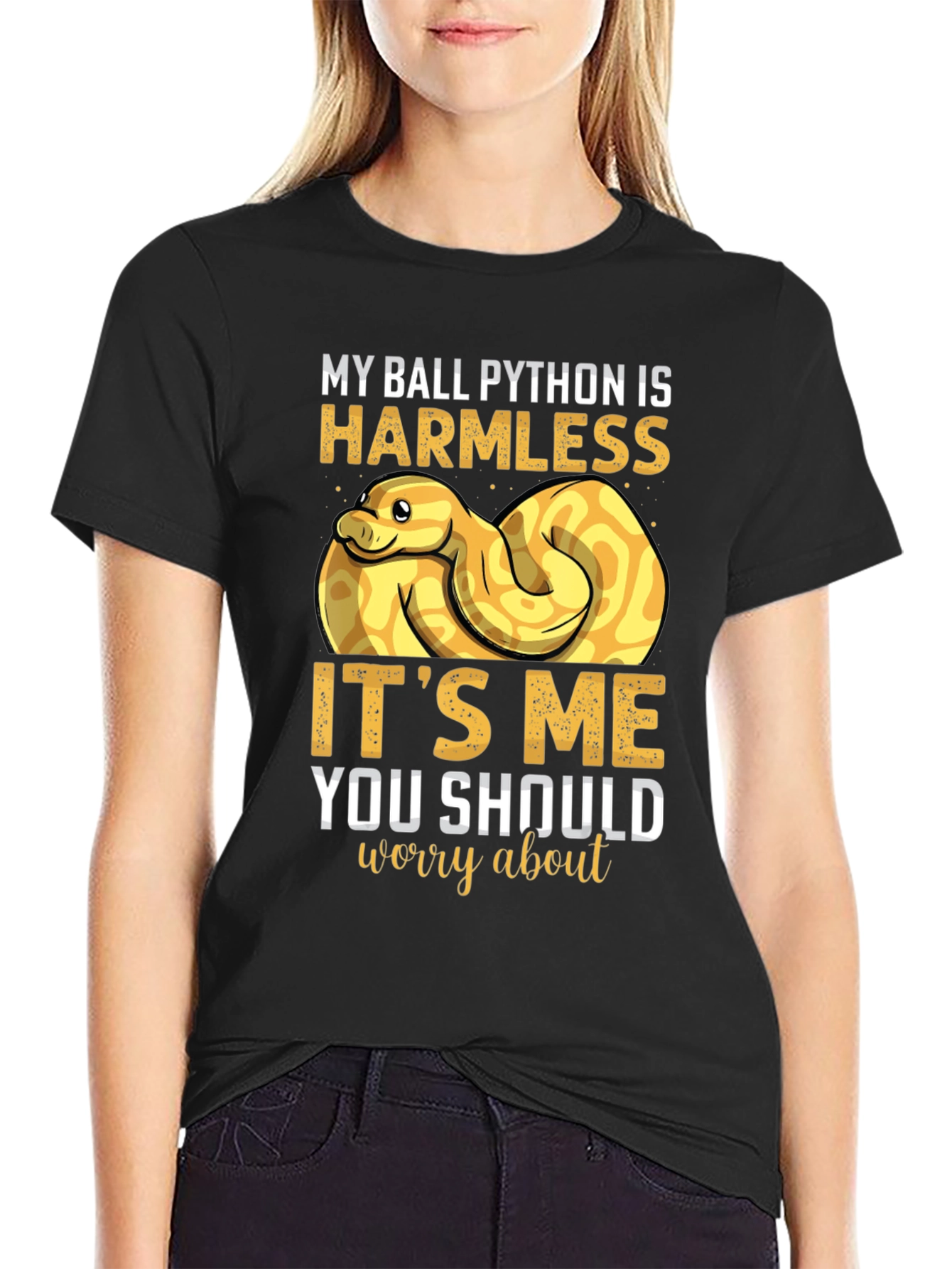 Funny Ball Python T-Shirt Harmless Snake Tee