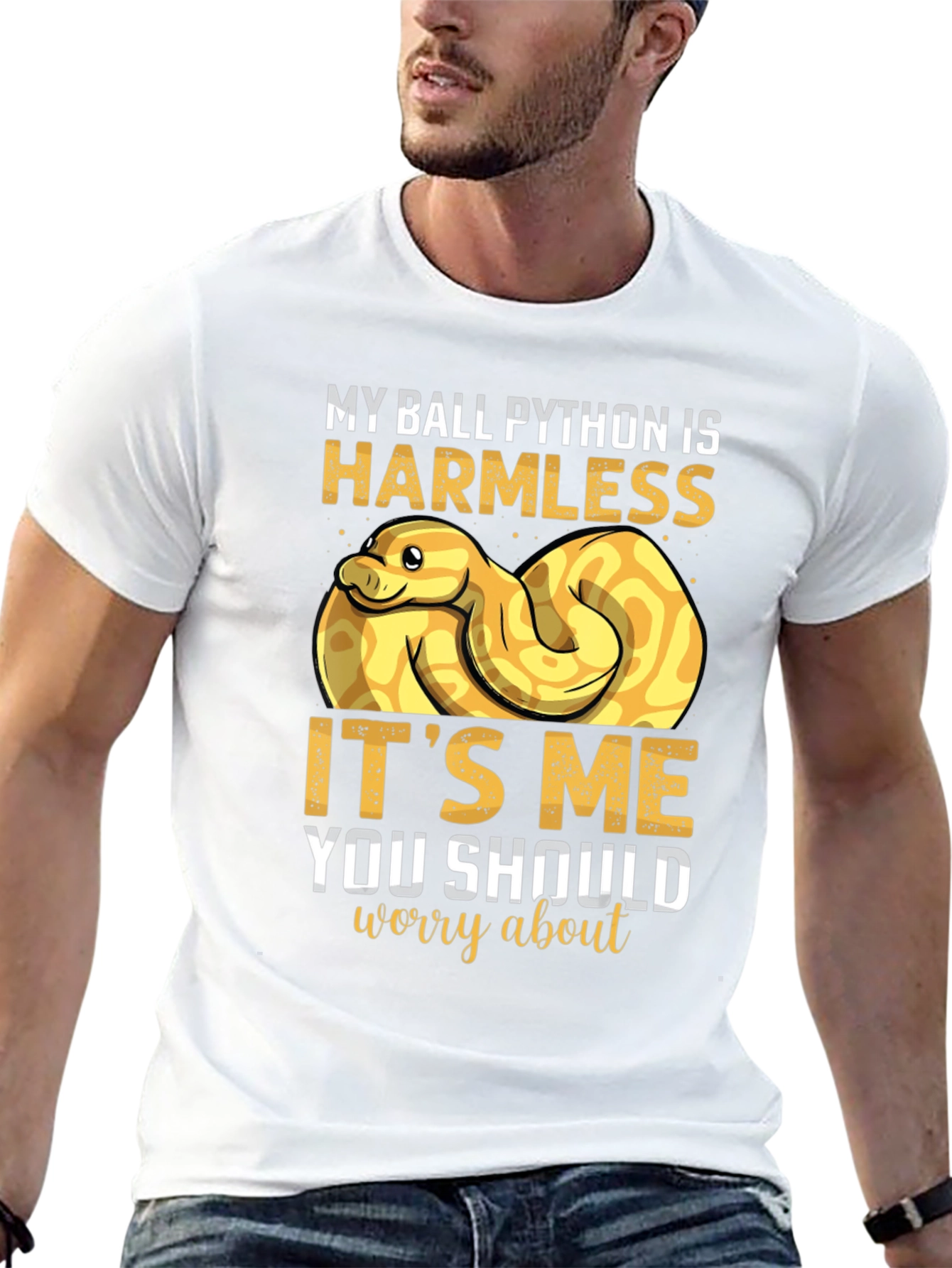 Funny Ball Python T-Shirt Harmless Snake Tee