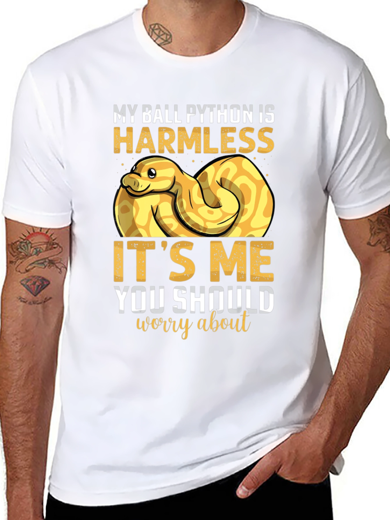 Funny Ball Python T-Shirt Harmless Snake Tee