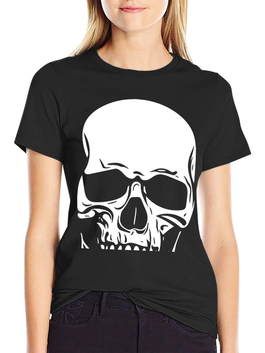 Skull Graphic Tee - Cool Black Cotton T-Shirt