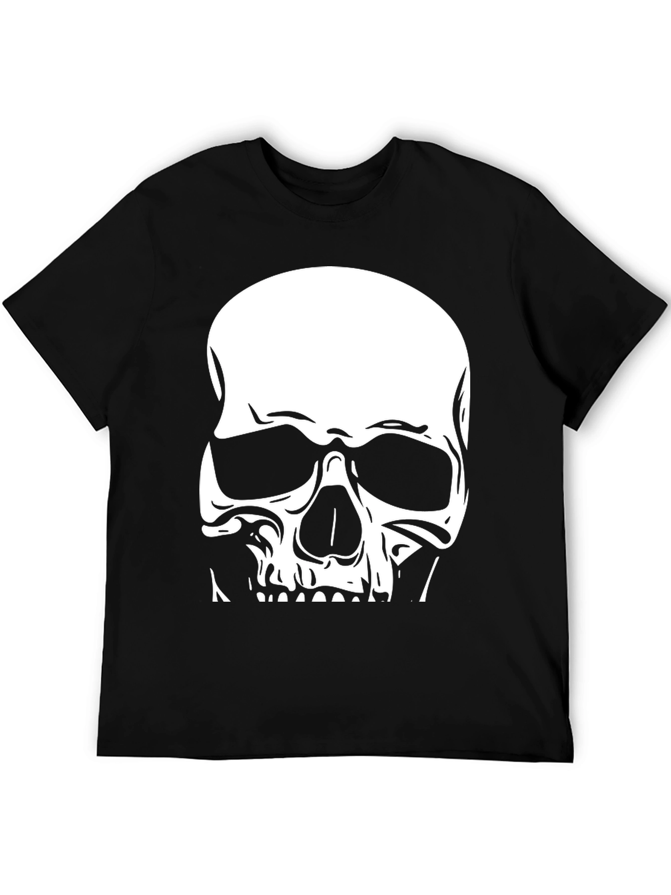 Skull Graphic Tee - Cool Black Cotton T-Shirt