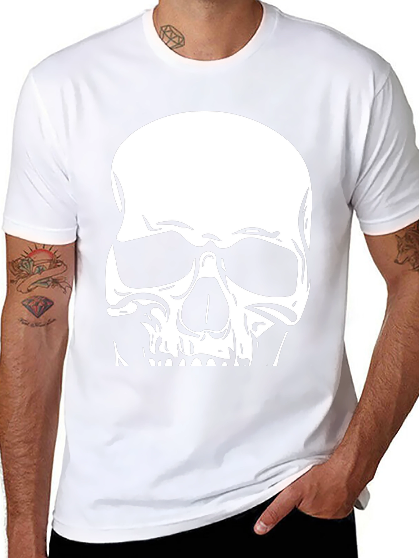 Skull Graphic Tee - Cool Black Cotton T-Shirt