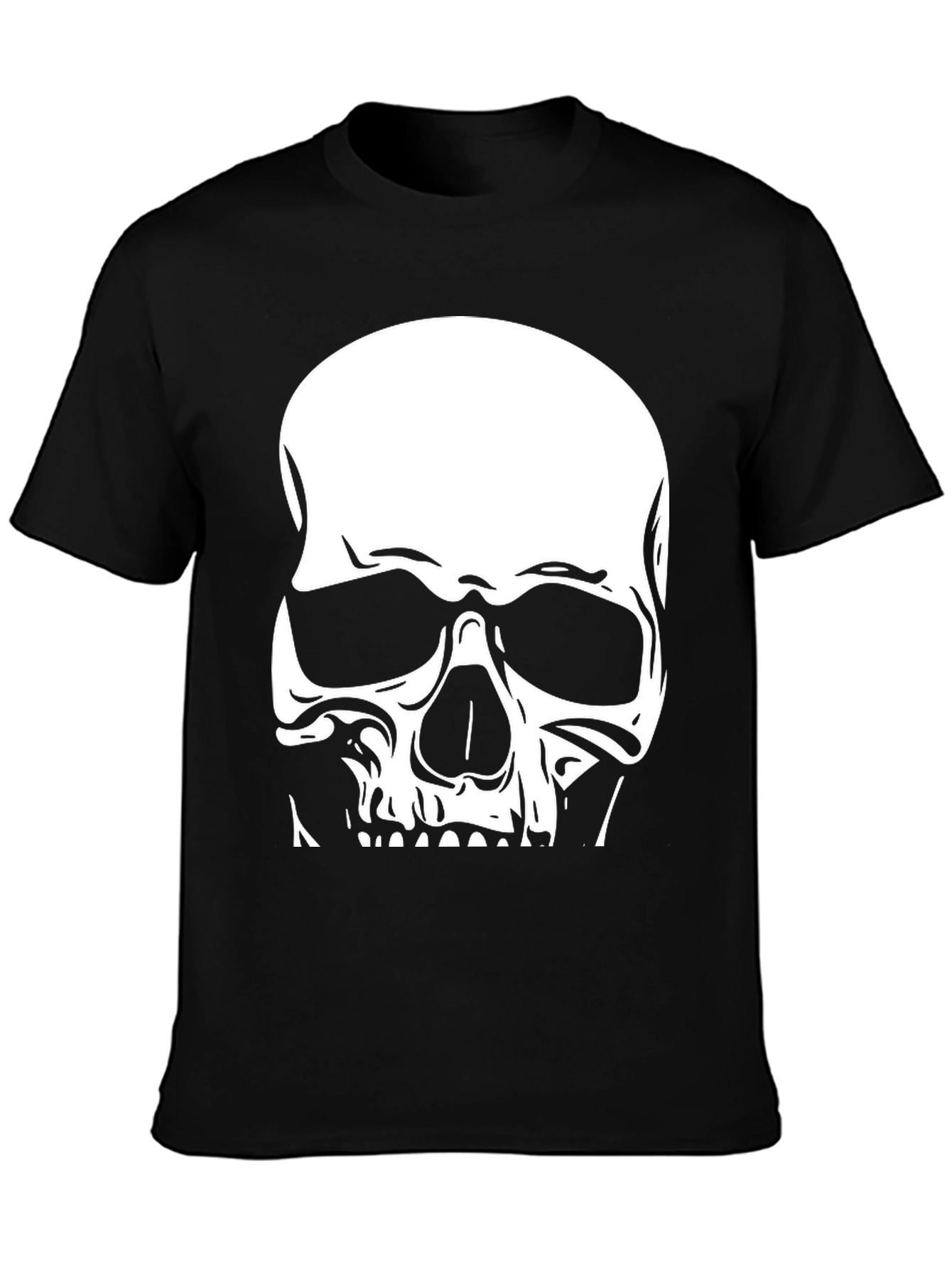 Skull Graphic Tee - Cool Black Cotton T-Shirt