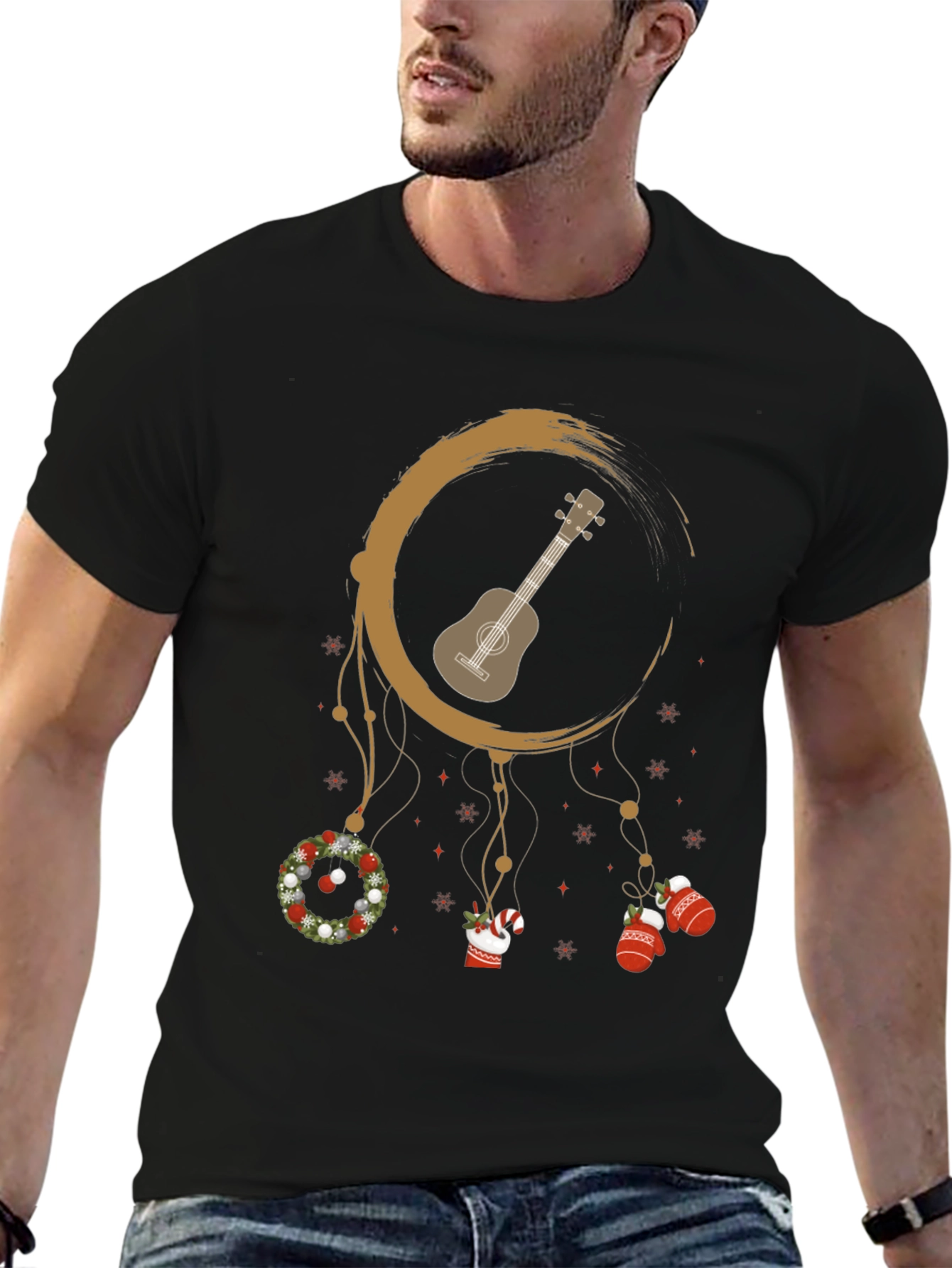 Christmas Ukulele Dreamcatcher T-Shirt