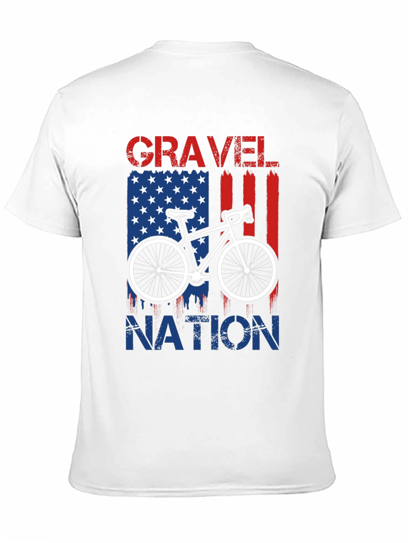 Gravel Nation Cycling T-Shirt - American Flag