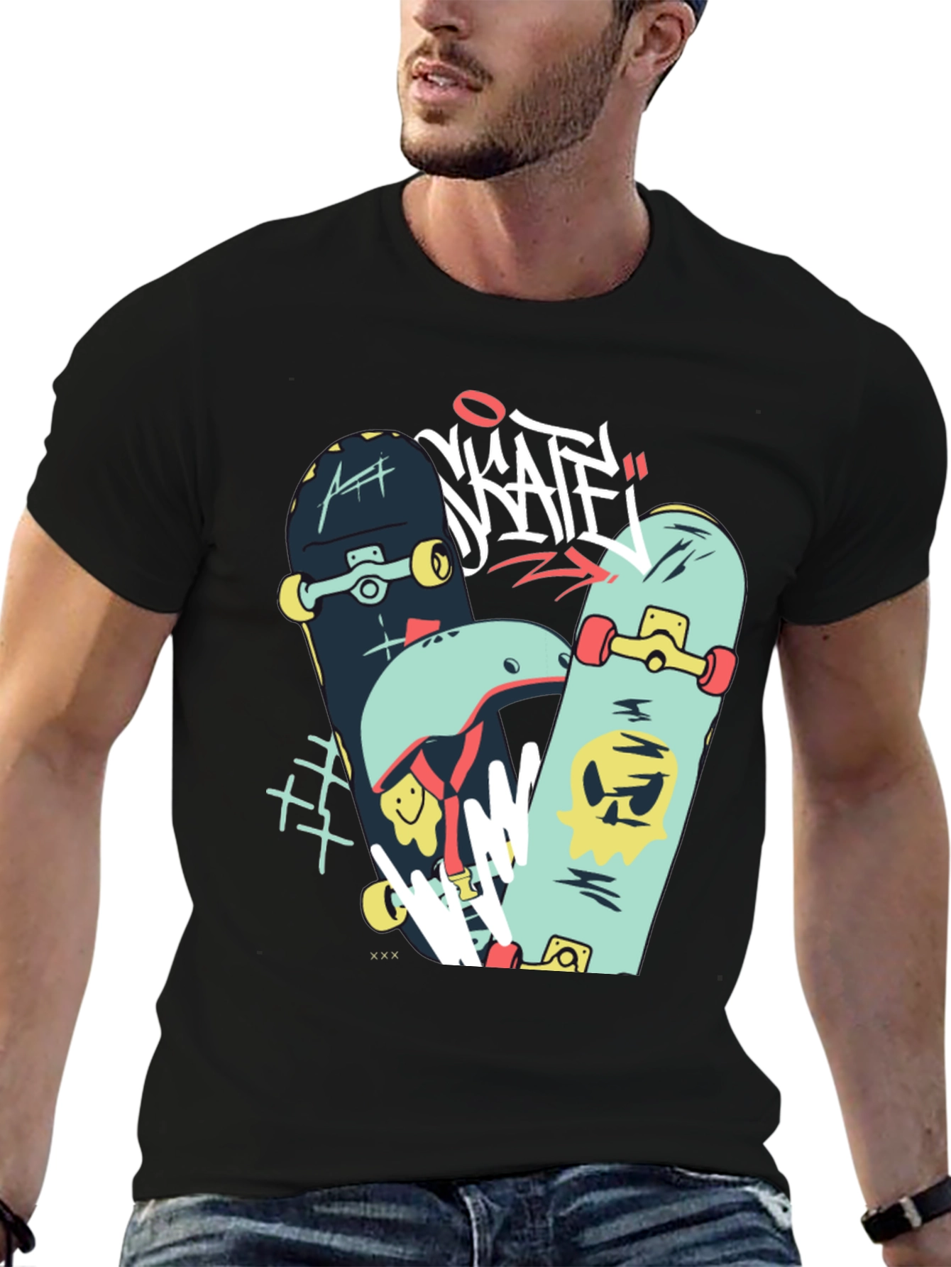 Skateboards Graphic Black T-Shirt