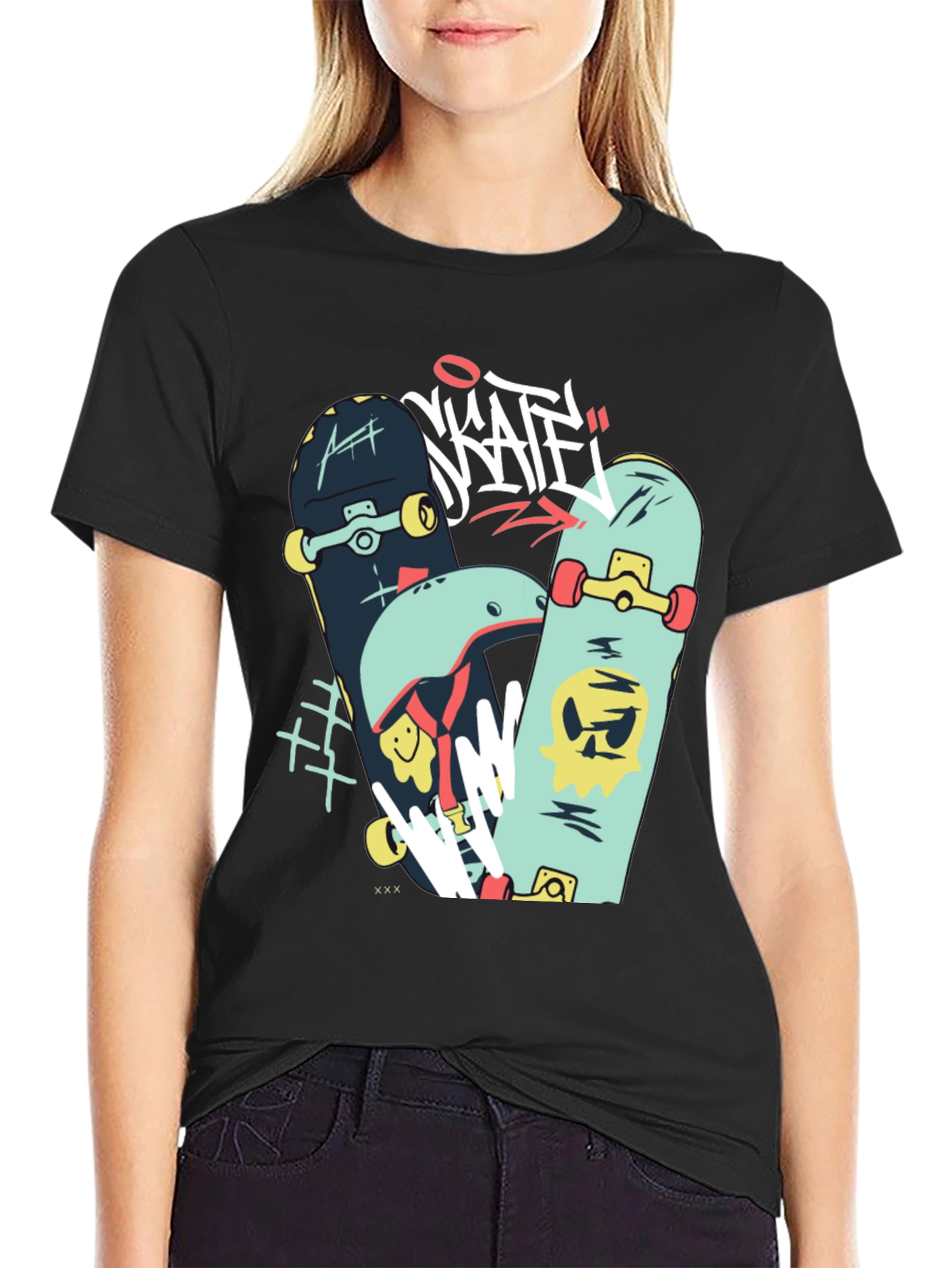 Skateboards Graphic Black T-Shirt