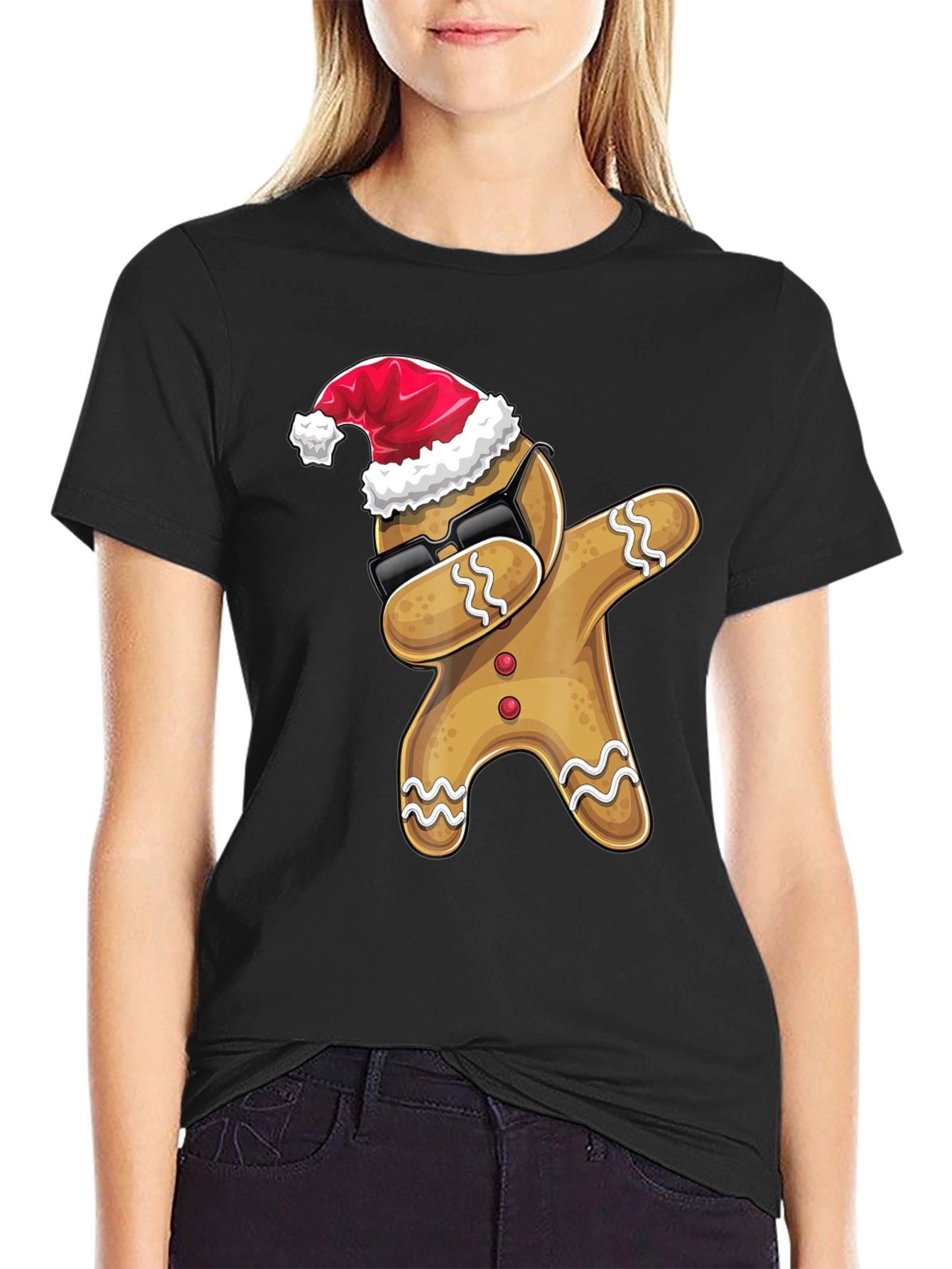 Dabbing Gingerbread Man Christmas T-Shirt