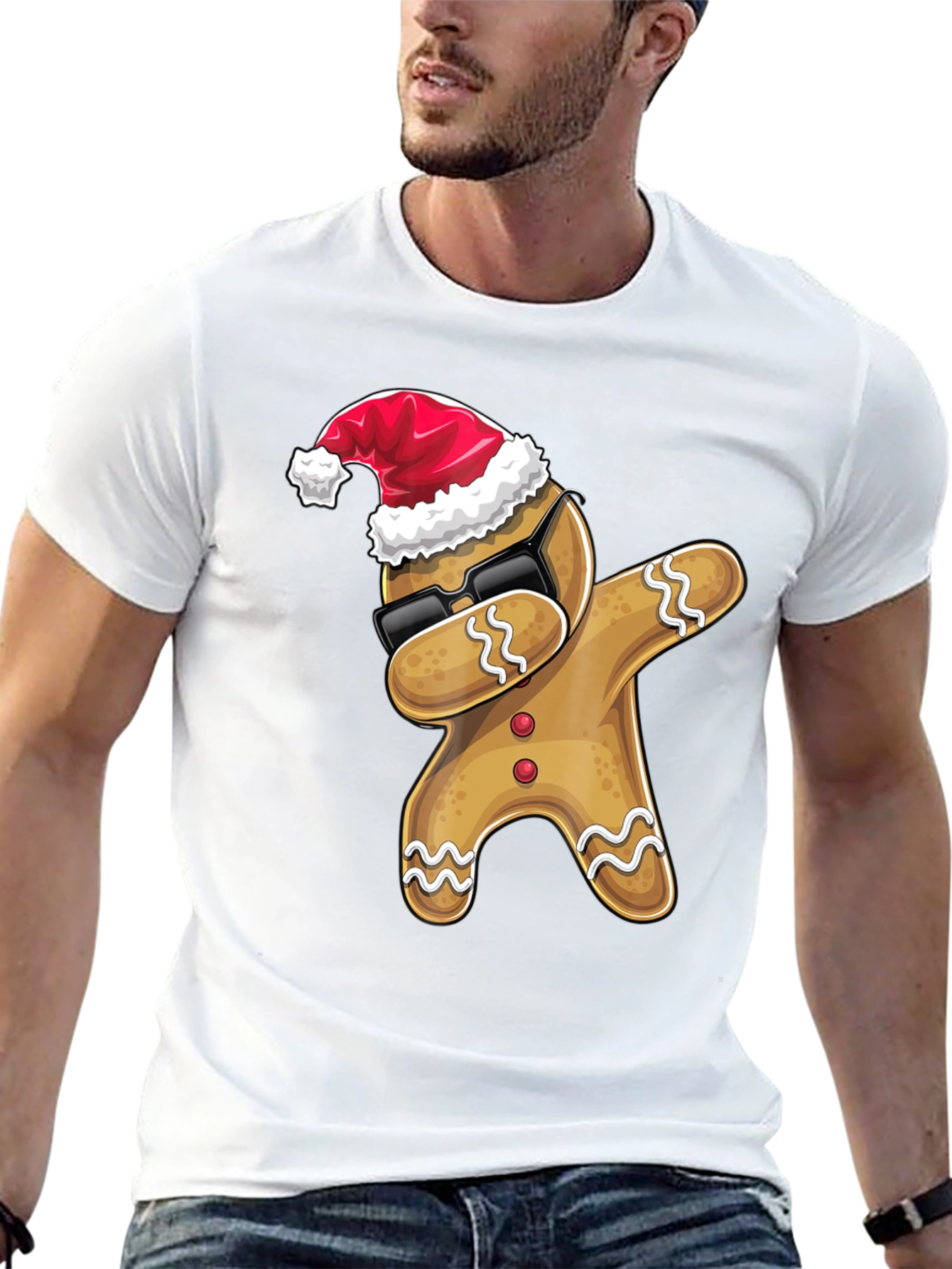 Dabbing Gingerbread Man Christmas T-Shirt
