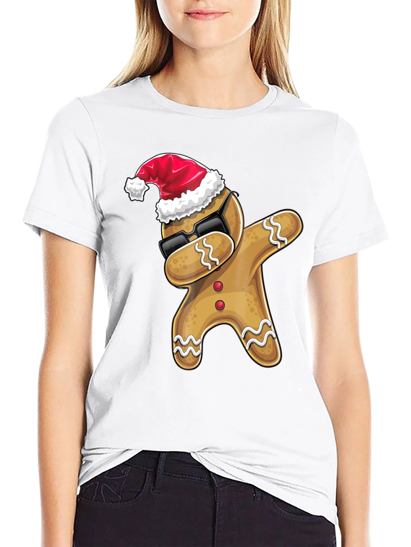 Dabbing Gingerbread Man Christmas T-Shirt