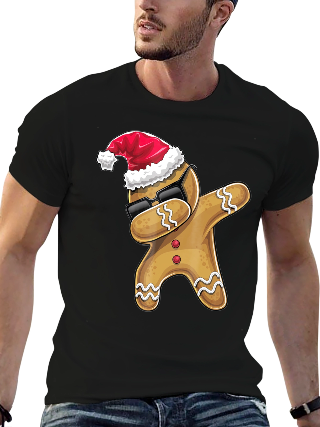 Dabbing Gingerbread Man Christmas T-Shirt