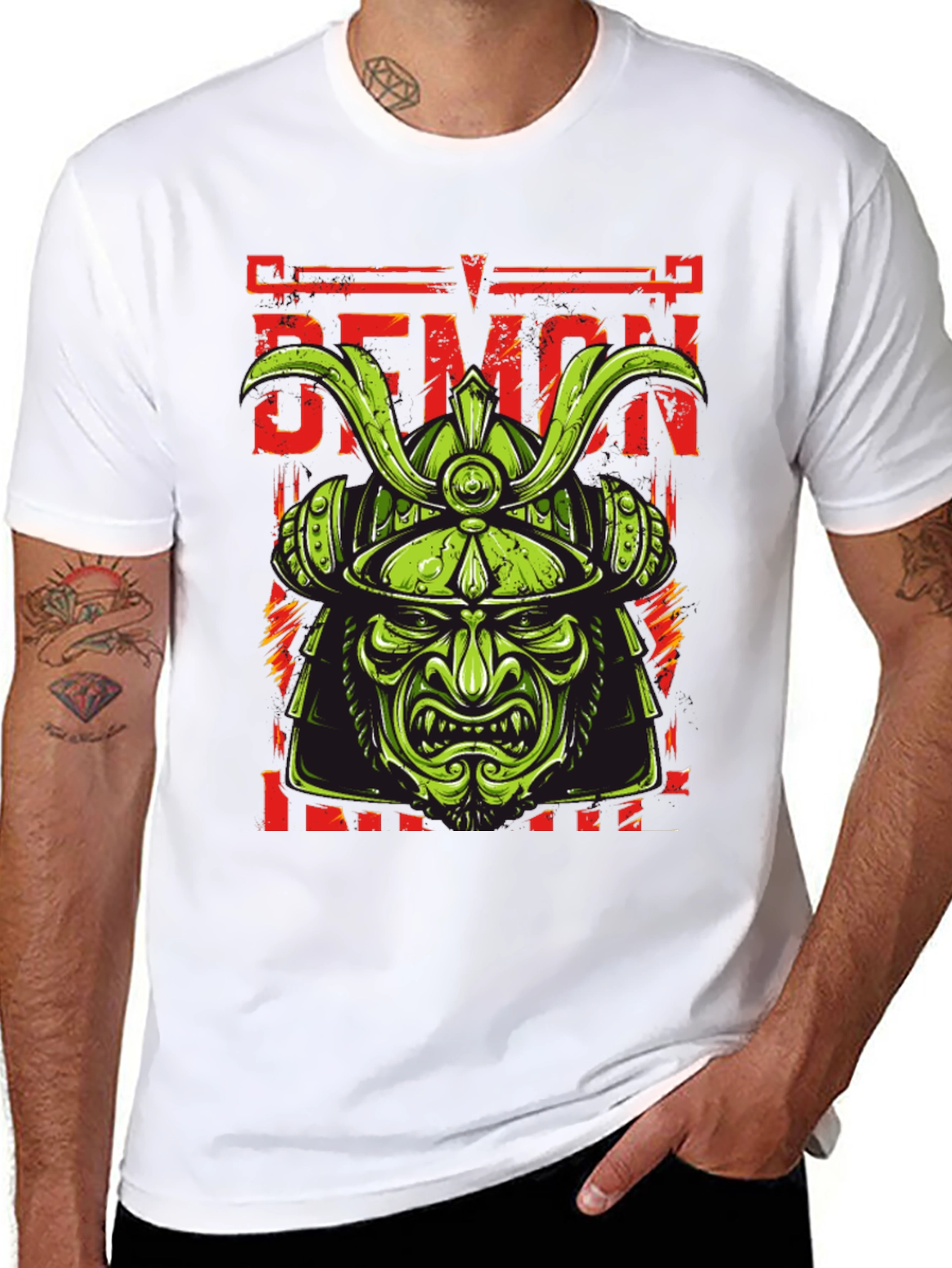 Samurai Demon T-Shirt - Warrior Graphic Tee