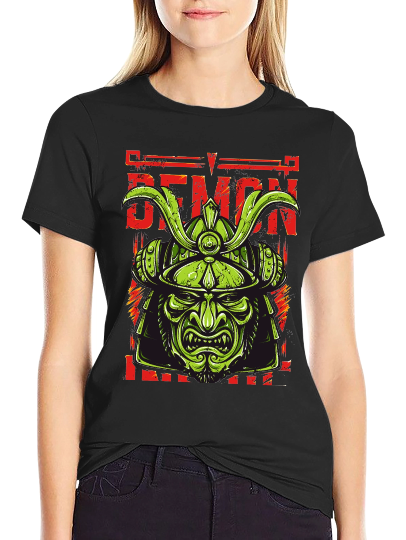 Samurai Demon T-Shirt - Warrior Graphic Tee