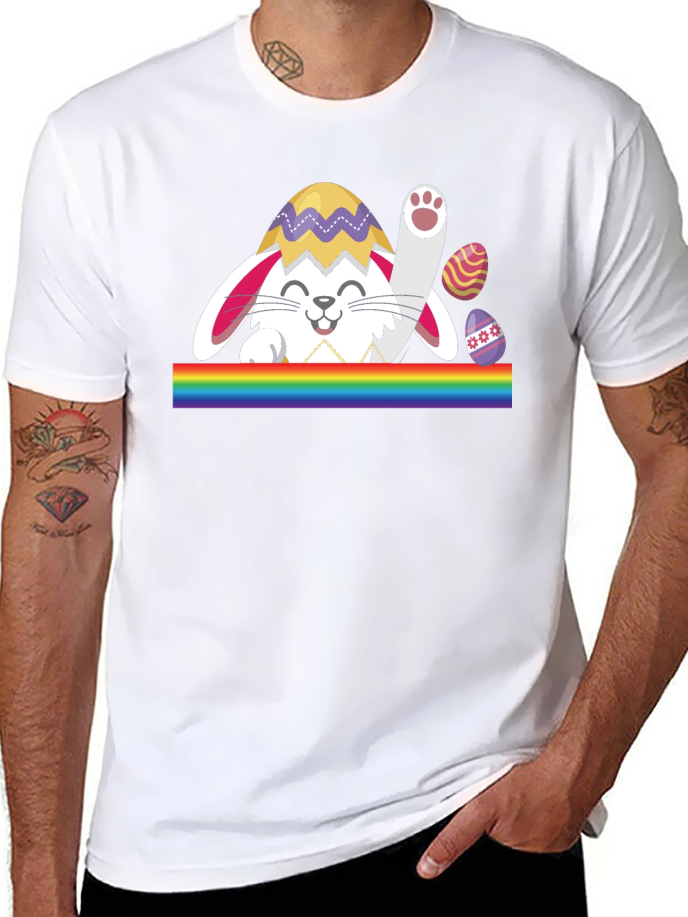 Easter Bunny Egg Rainbow T-Shirt
