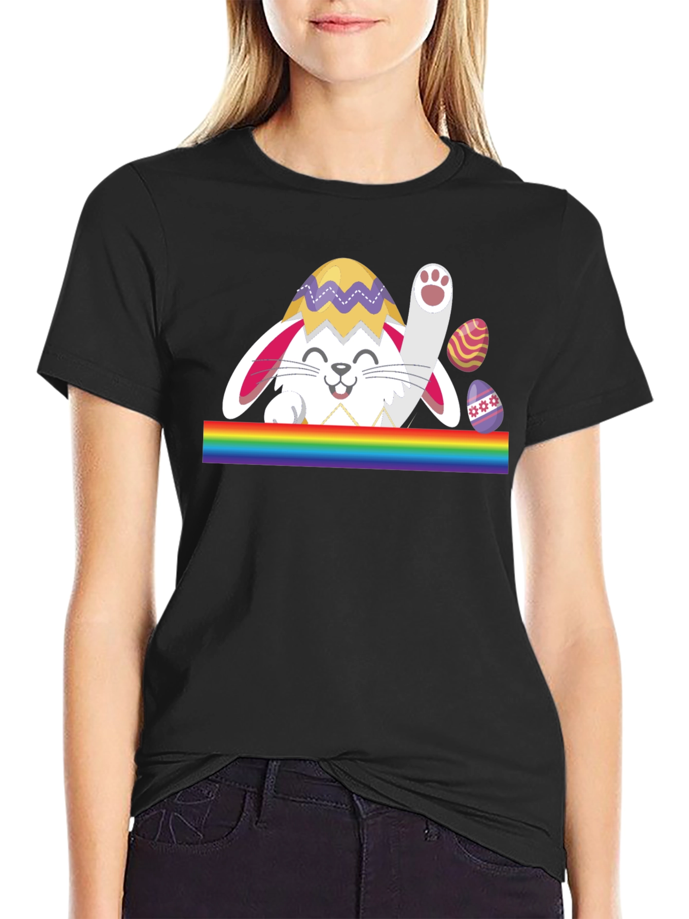 Easter Bunny Egg Rainbow T-Shirt