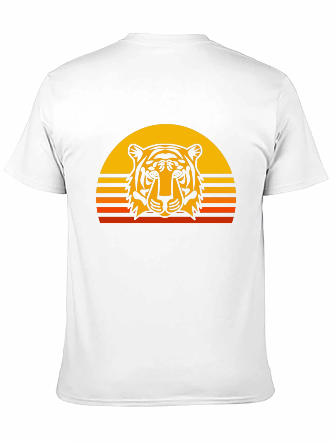 Tiger Sunset Graphic Tee - Retro Style