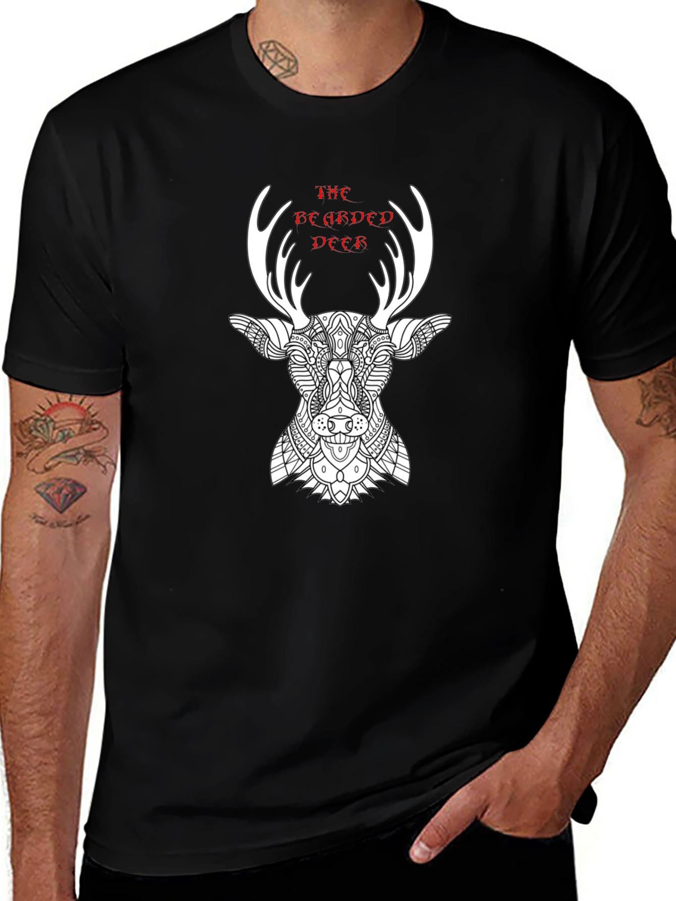 The Bearded Deer Graphic T-Shirt - Stylish Mens Tee