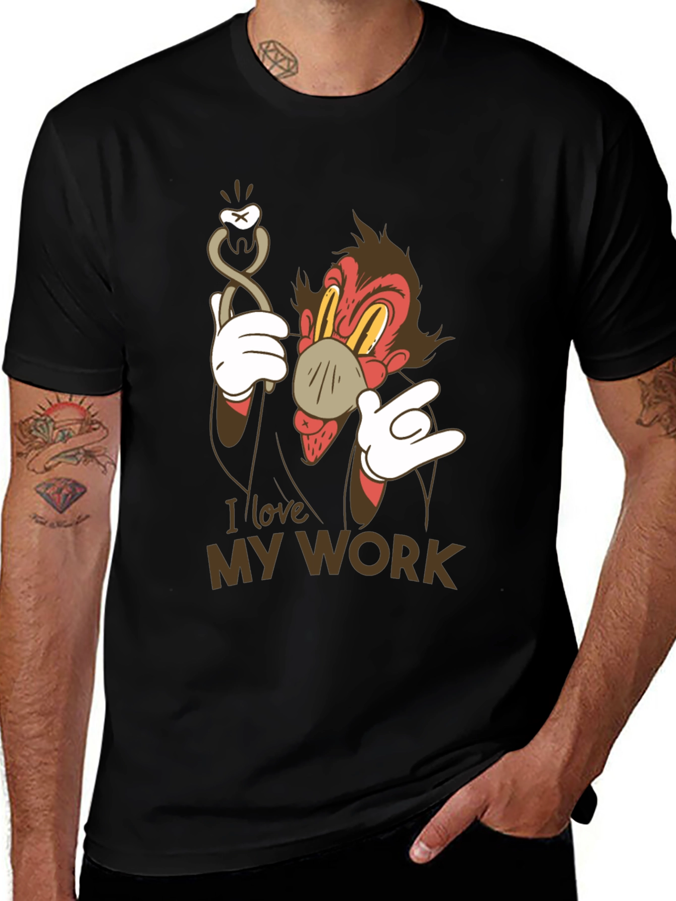 I Love My Work Cartoon Dental T-Shirt