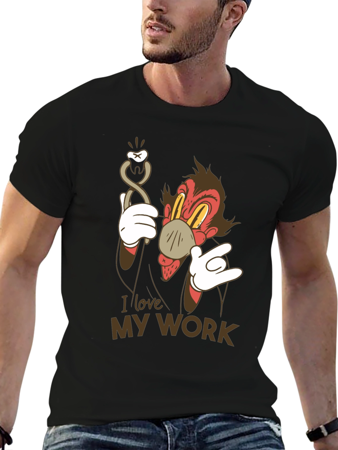 I Love My Work Cartoon Dental T-Shirt