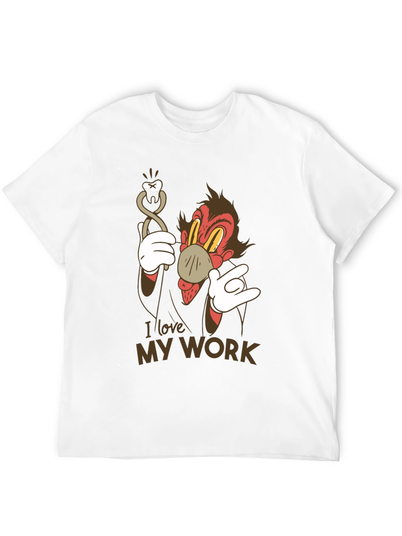 I Love My Work Cartoon Dental T-Shirt