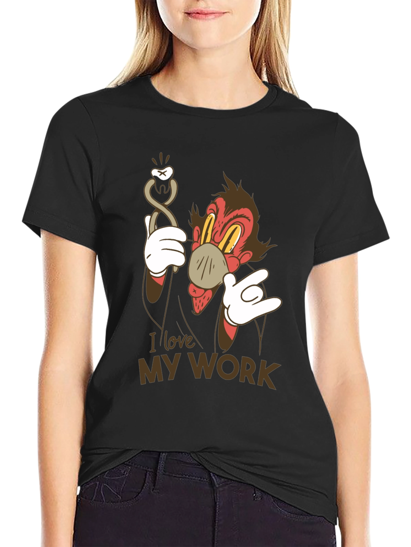 I Love My Work Cartoon Dental T-Shirt