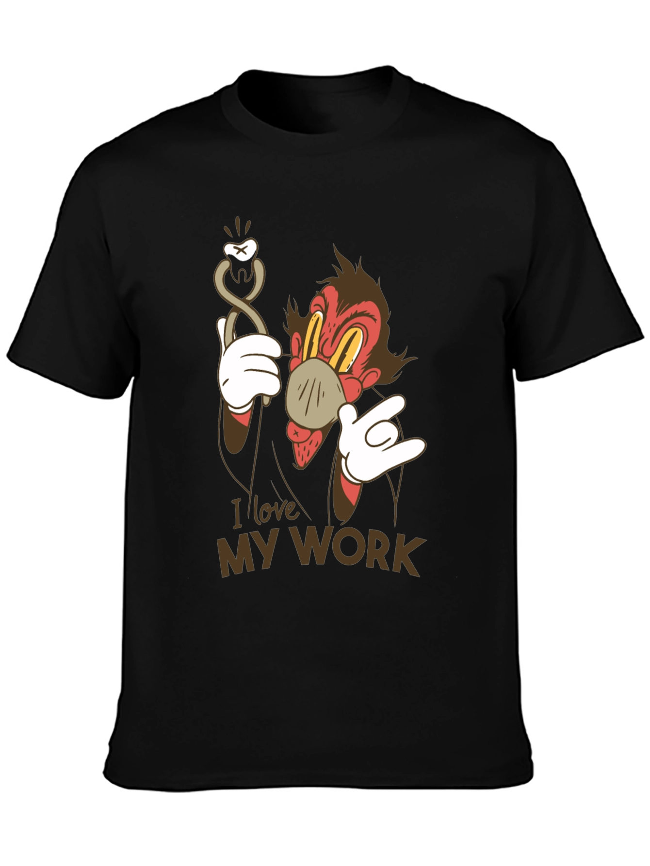I Love My Work Cartoon Dental T-Shirt