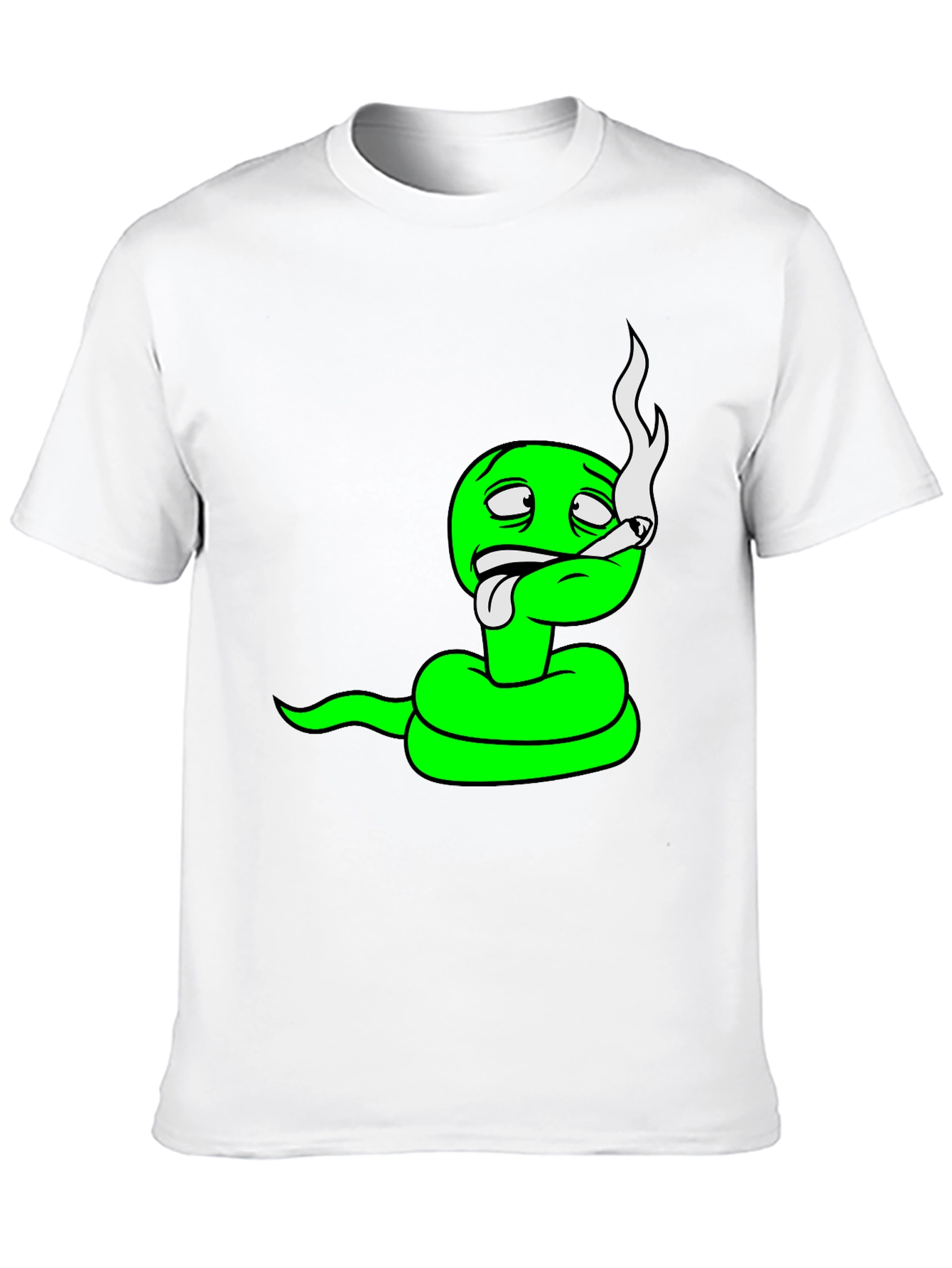 Chill Snake Graphic Tee - Black Cotton Blend