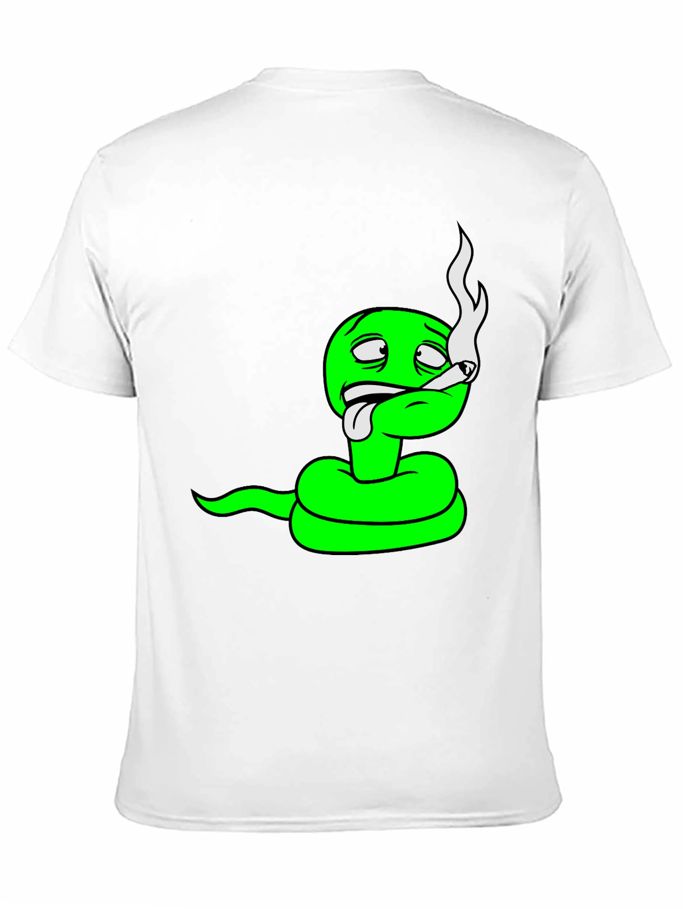 Chill Snake Graphic Tee - Black Cotton Blend